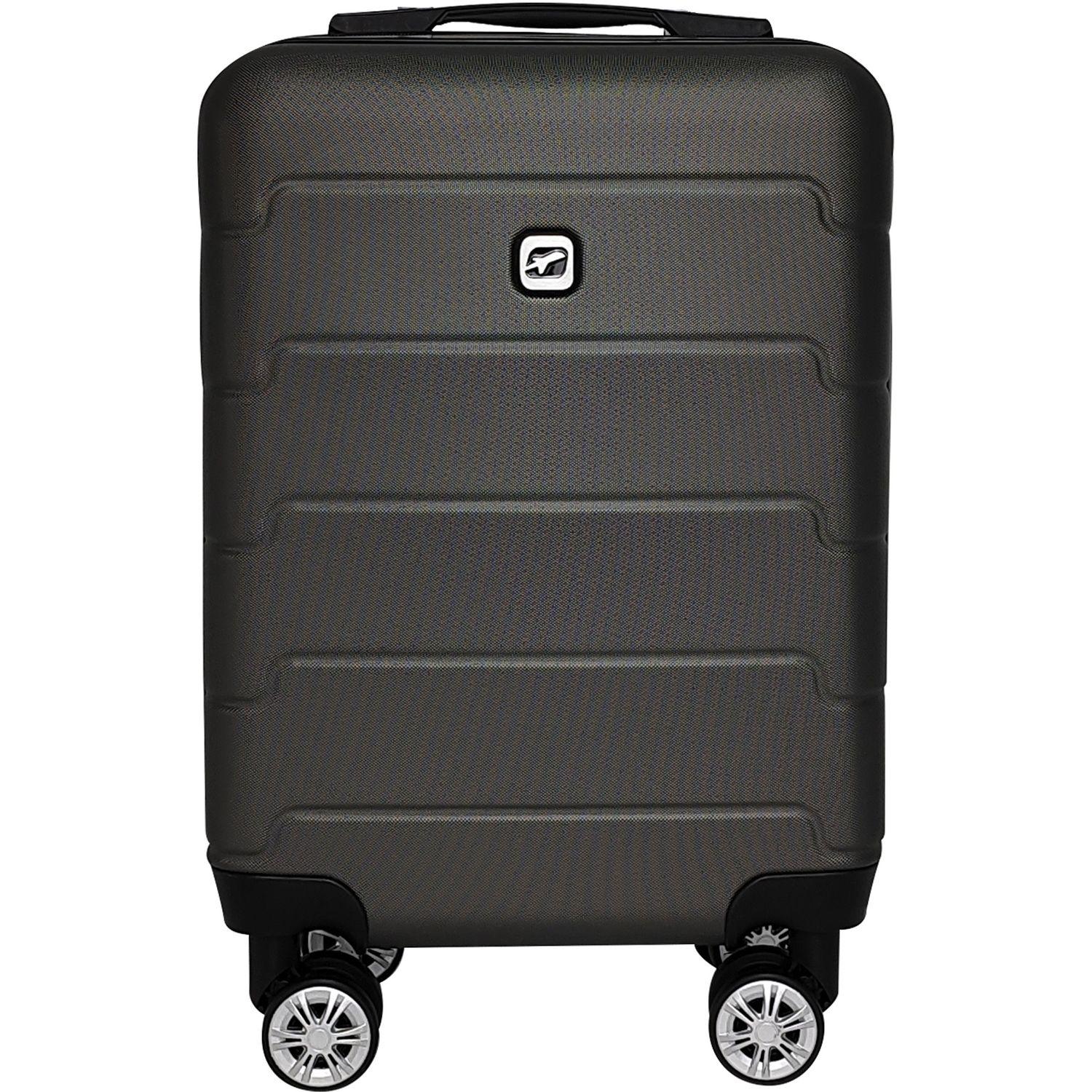 AIRPORT Valise ABS Square 50cm 8 roues - Gris métal