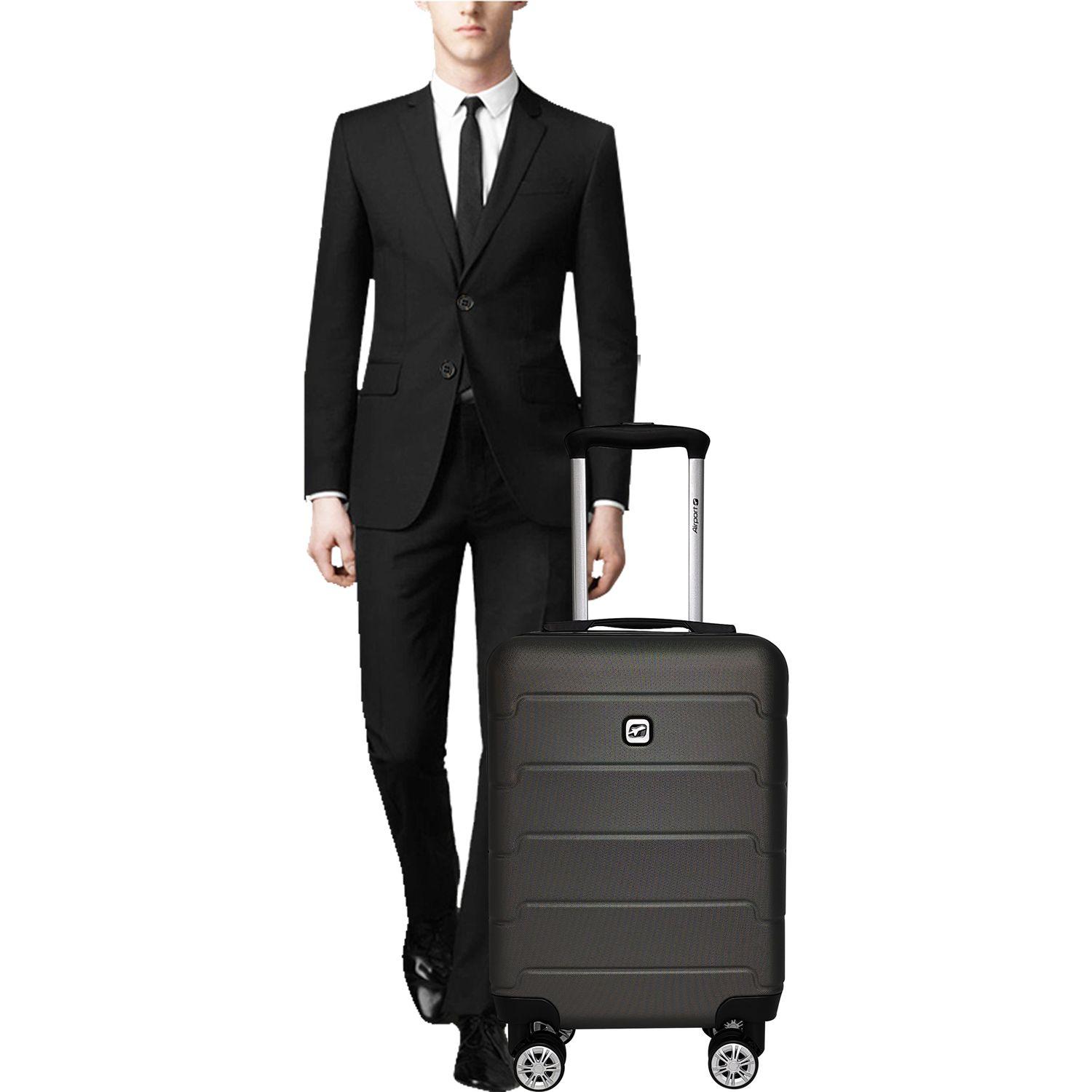 Voir la diapositive 10 : AIRPORT Valise ABS Square 50cm 8 roues - Gris métal