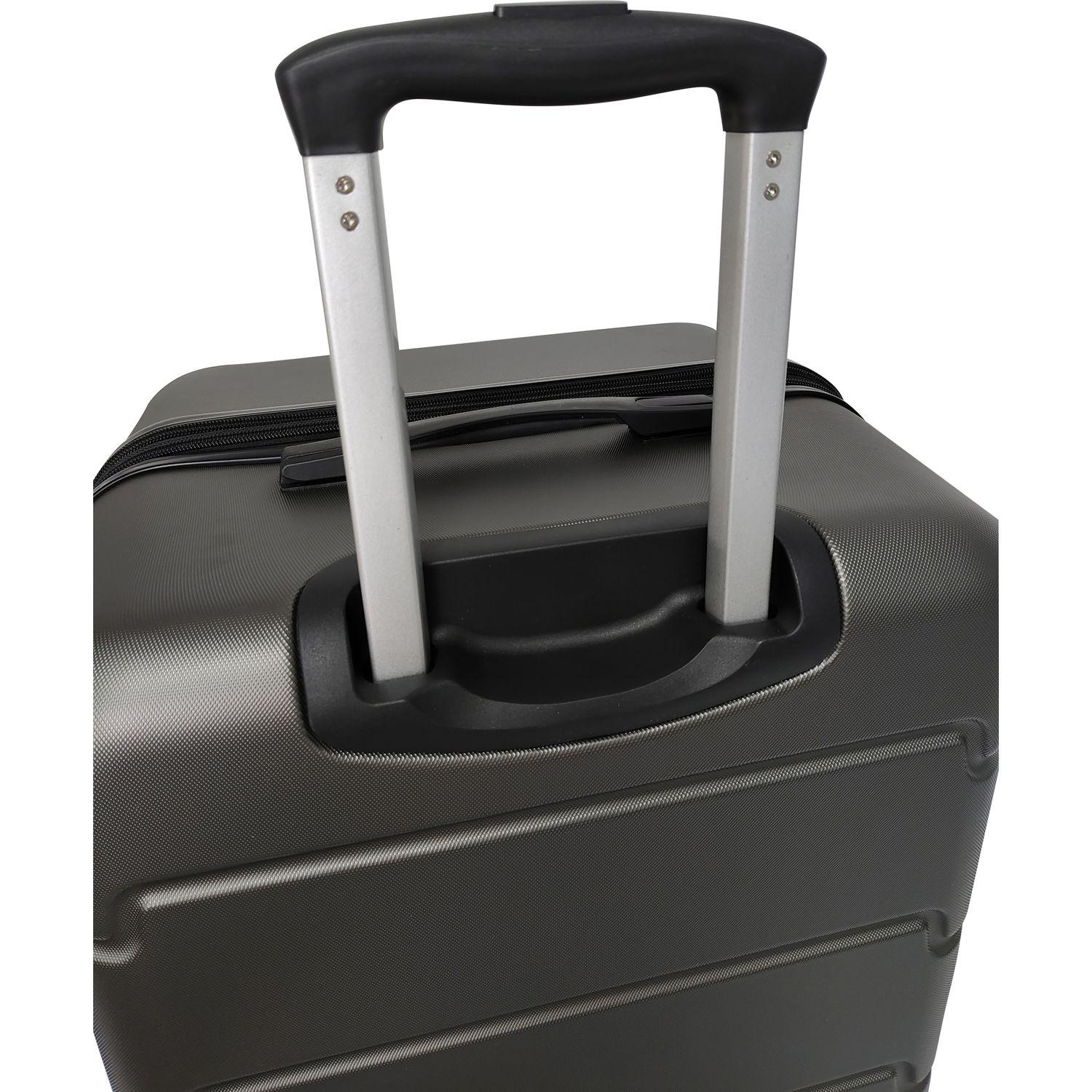 Voir la diapositive 5 : AIRPORT Valise ABS Square 75cm 8 roues Extensible - Gris métal