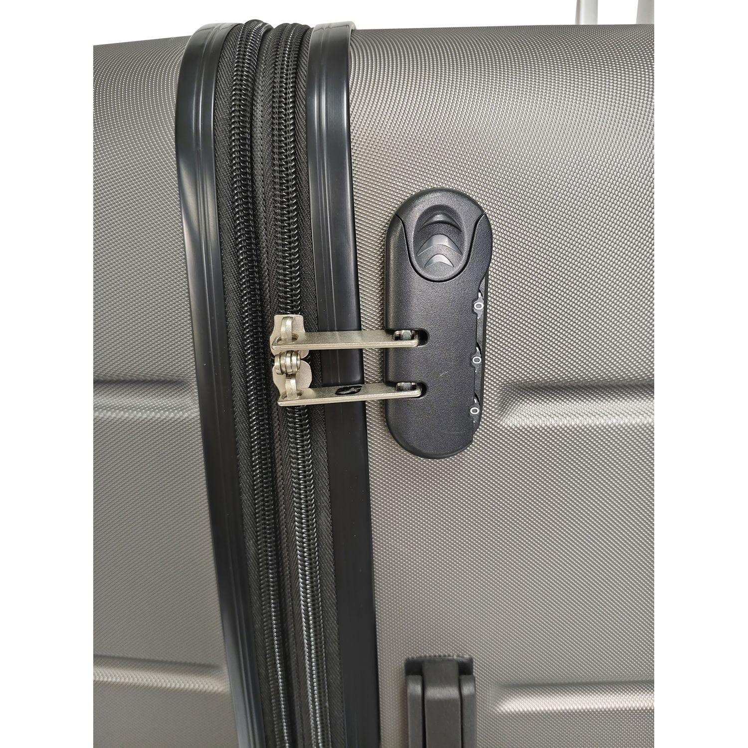 Voir la diapositive 8 : AIRPORT Valise ABS Square 75cm 8 roues Extensible - Gris métal