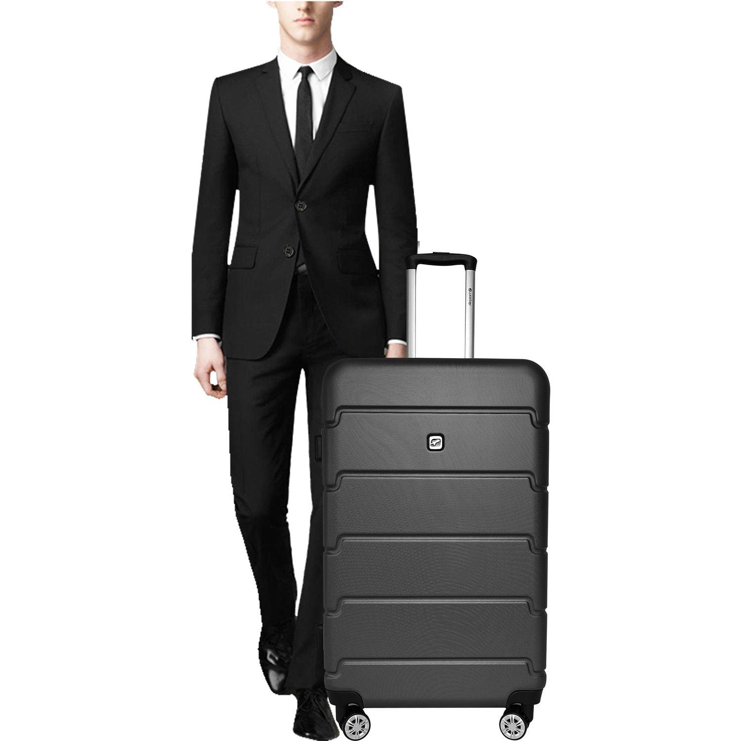 Voir la diapositive 10 : AIRPORT Valise ABS Square 75cm 8 roues Extensible - Gris métal