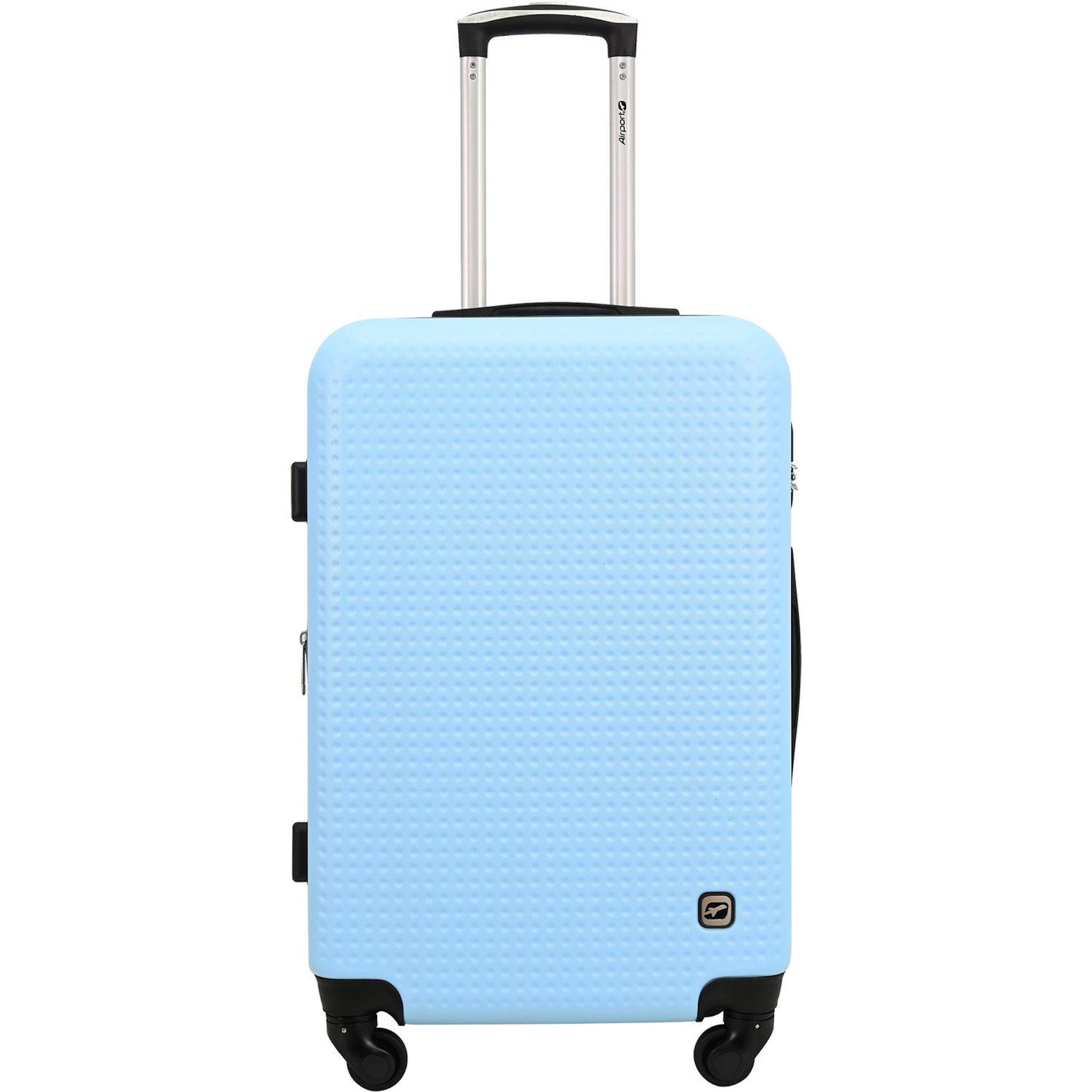 AIRPORT Valise ABS DOTS 55 cm 4 roues - Bleu