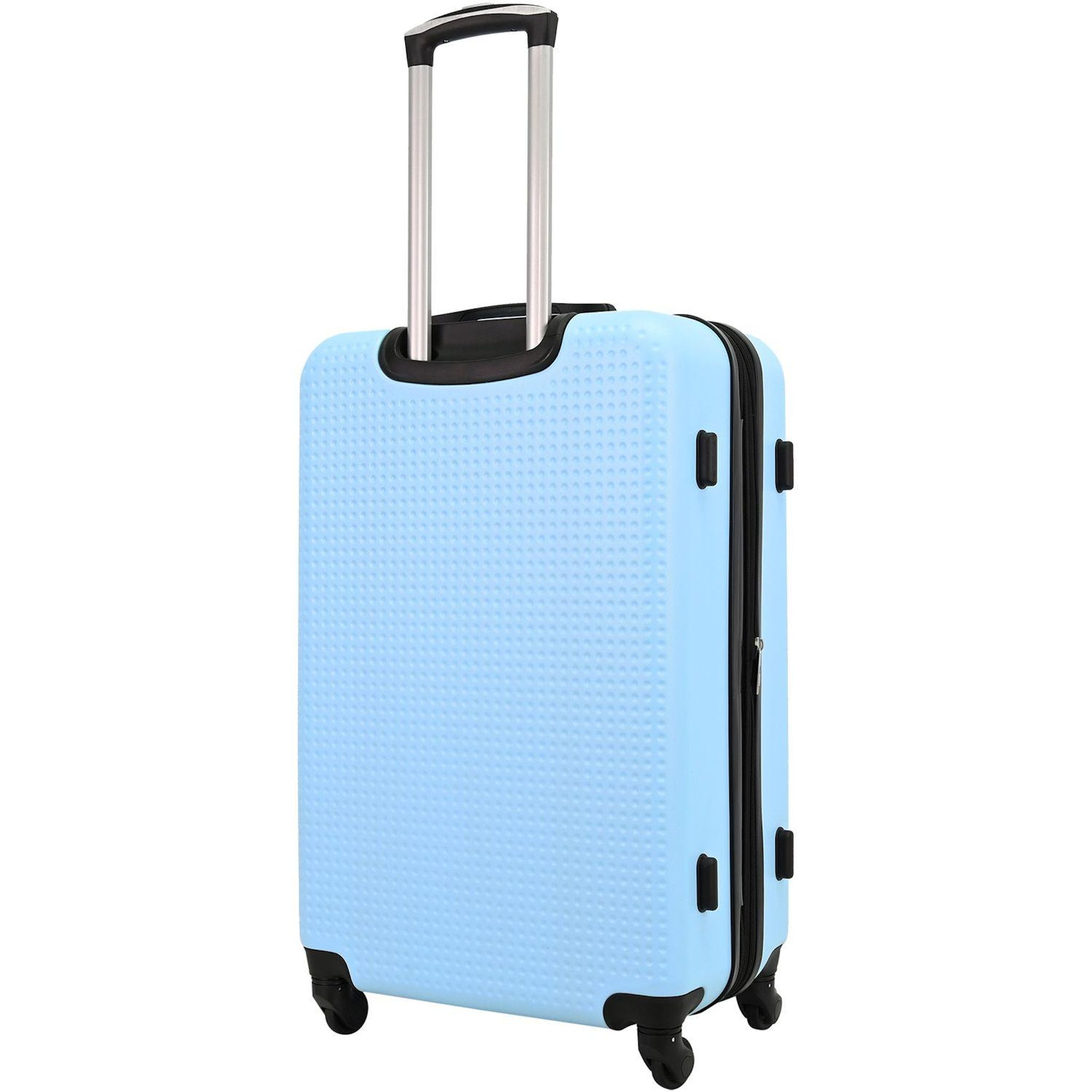 Voir la diapositive 3 : AIRPORT Valise ABS DOTS 55 cm 4 roues - Bleu