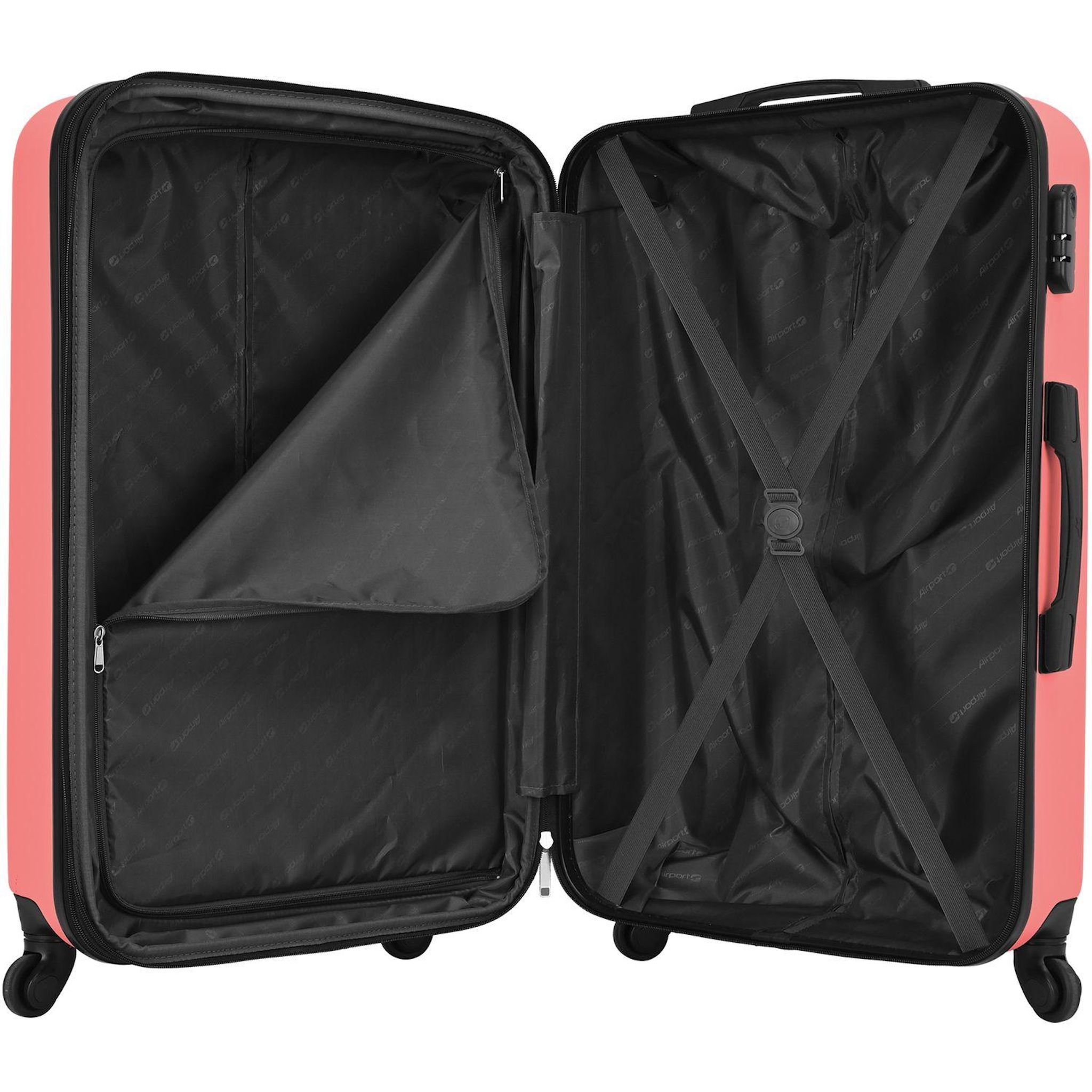 Voir la diapositive 6 : AIRPORT Valise ABS DOTS 75 cm 4 roues - Rouge