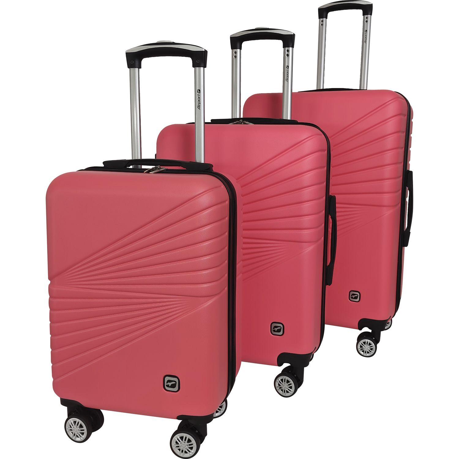 Voir la diapositive 8 : AIRPORT Valise ABS Spotlight 50 cm 8 roues - Rose