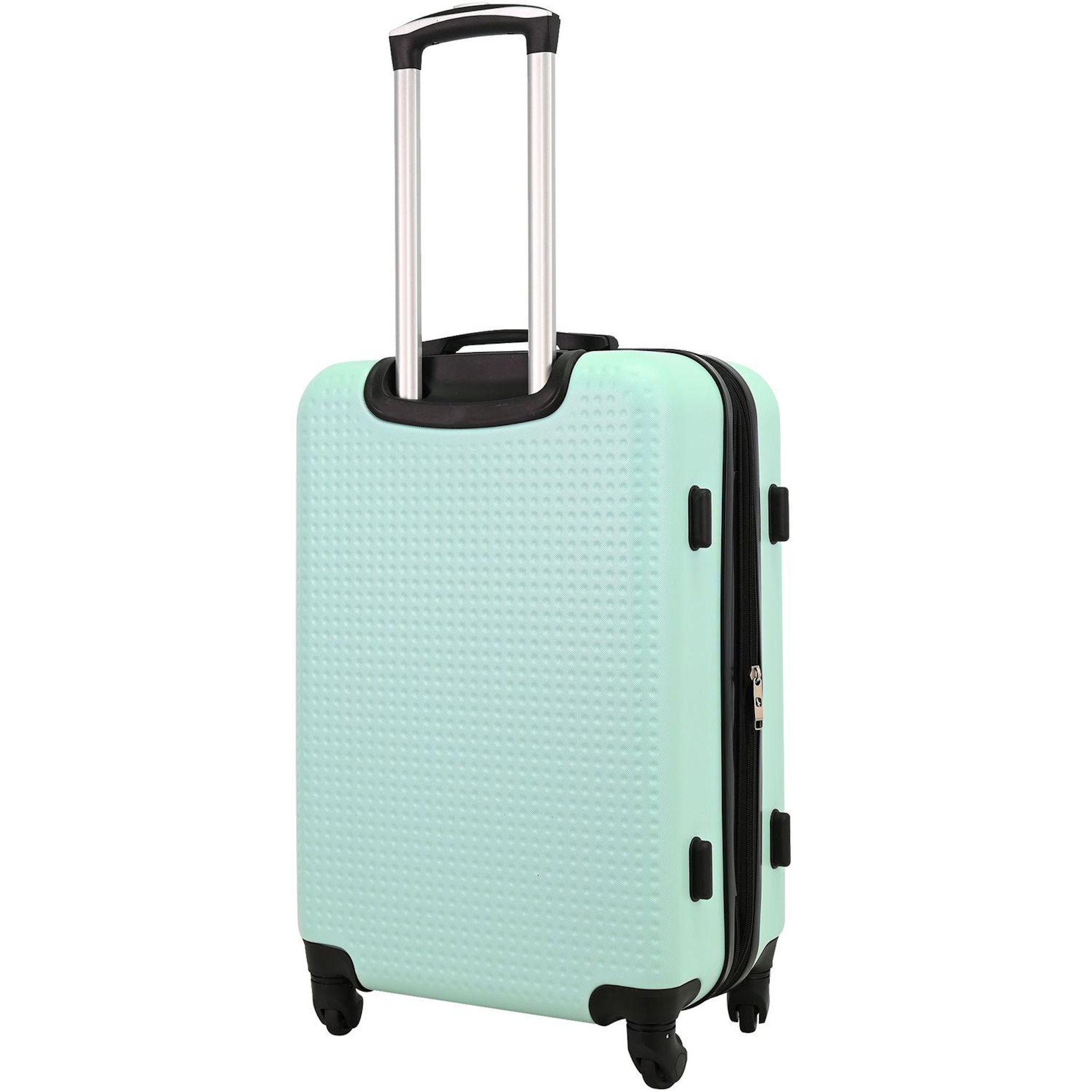 Voir la diapositive 3 : AIRPORT Valise ABS DOTS 75 cm 4 roues - Vert menthe