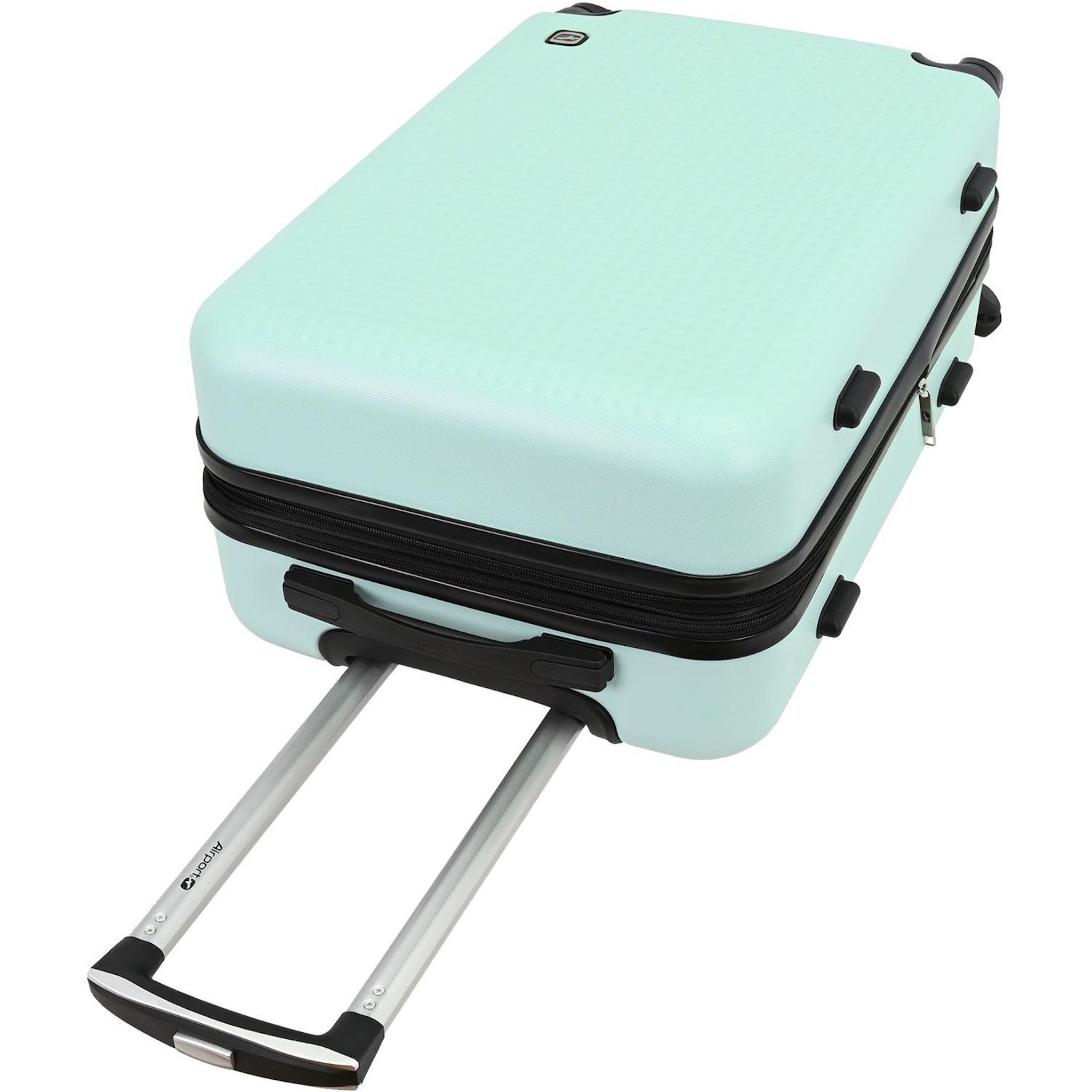 Voir la diapositive 4 : AIRPORT Valise ABS DOTS 75 cm 4 roues - Vert menthe