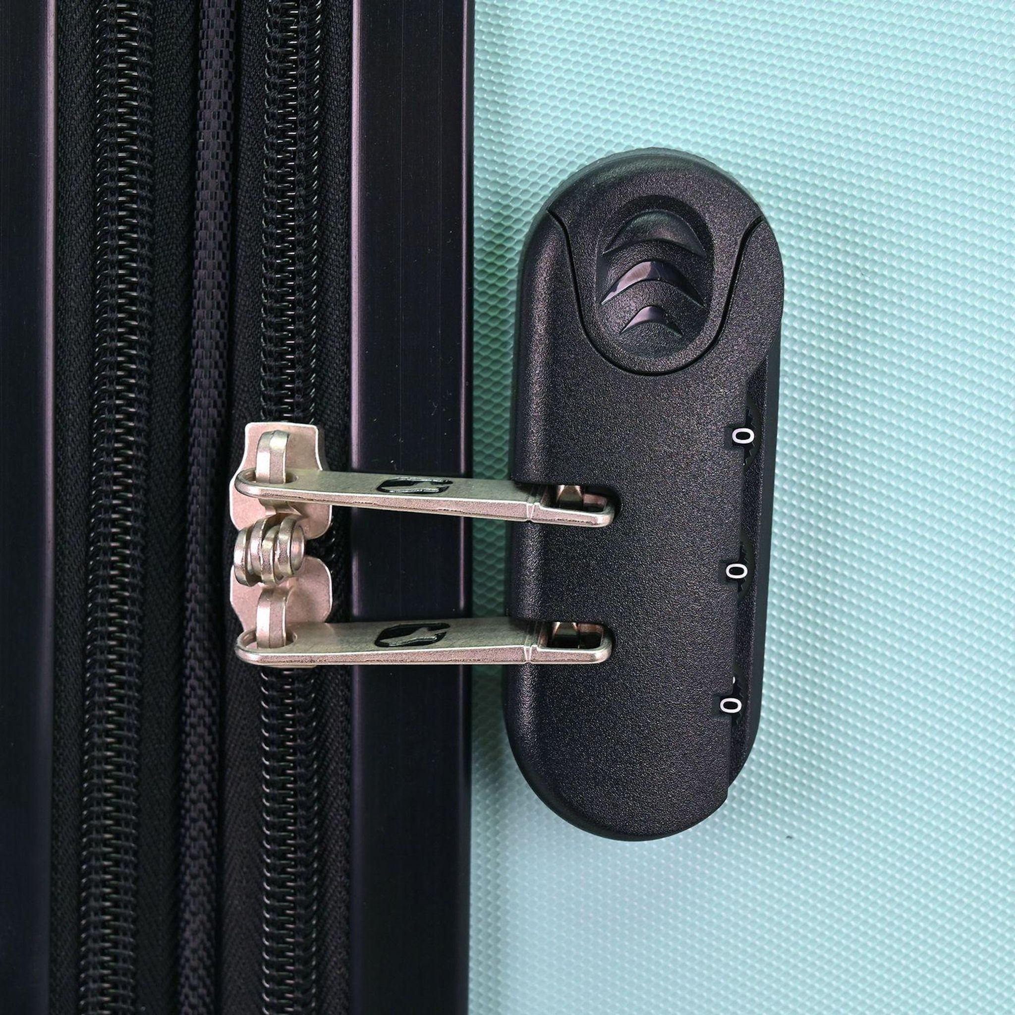 Voir la diapositive 8 : AIRPORT Valise ABS DOTS 75 cm 4 roues - Vert menthe