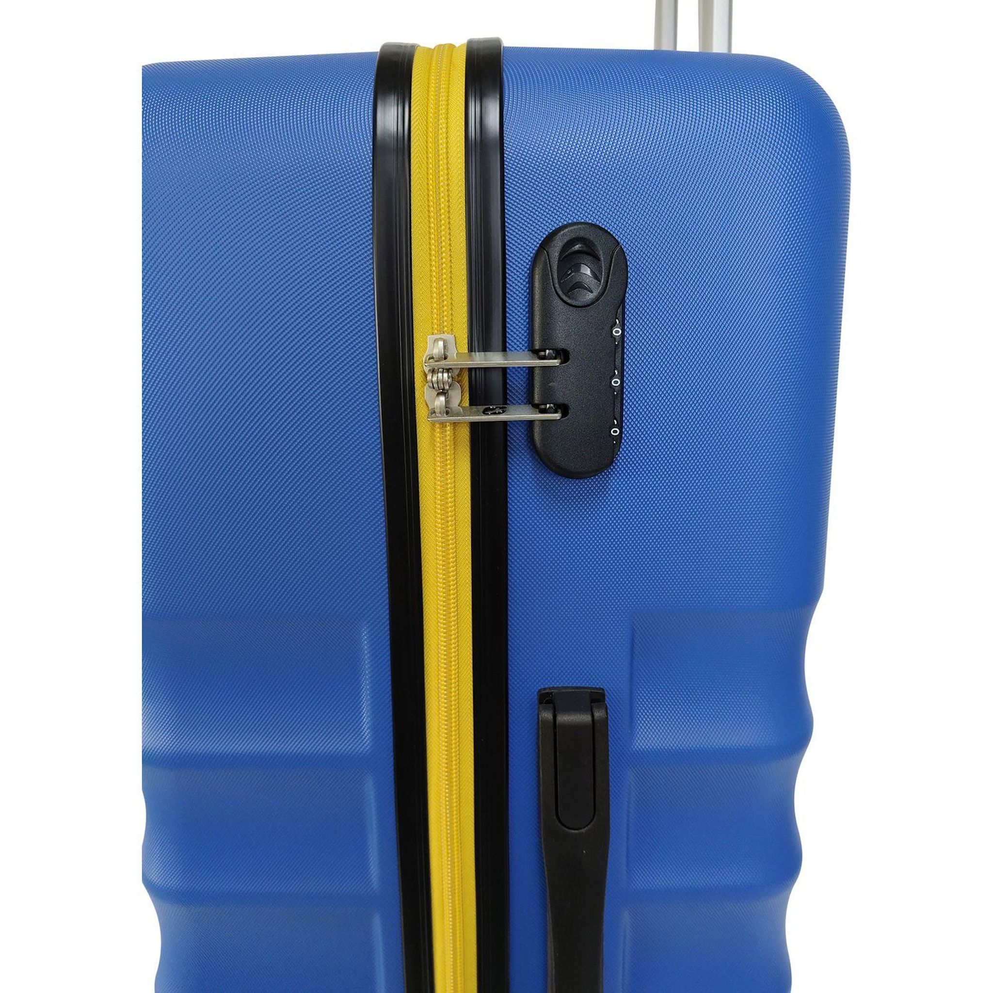 Voir la diapositive 8 : AIRPORT Valise ABS LINEAR 65 cm 8 roues - Bleu