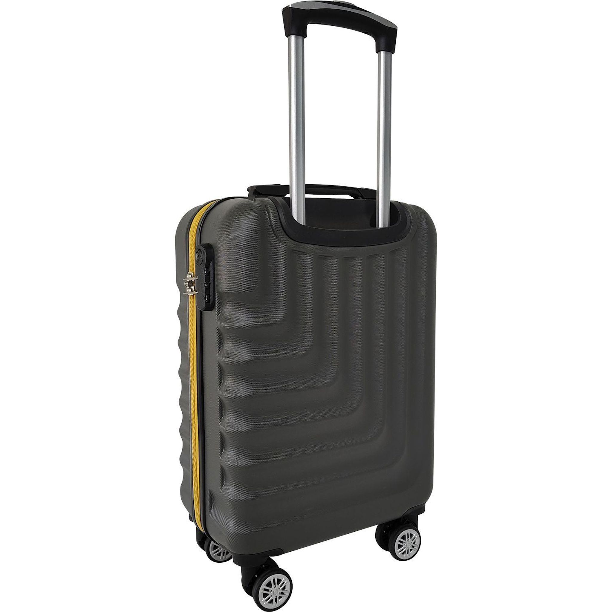 Voir la diapositive 4 : AIRPORT Valise ABS LINEAR 55 cm 8 roues - Gris foncé