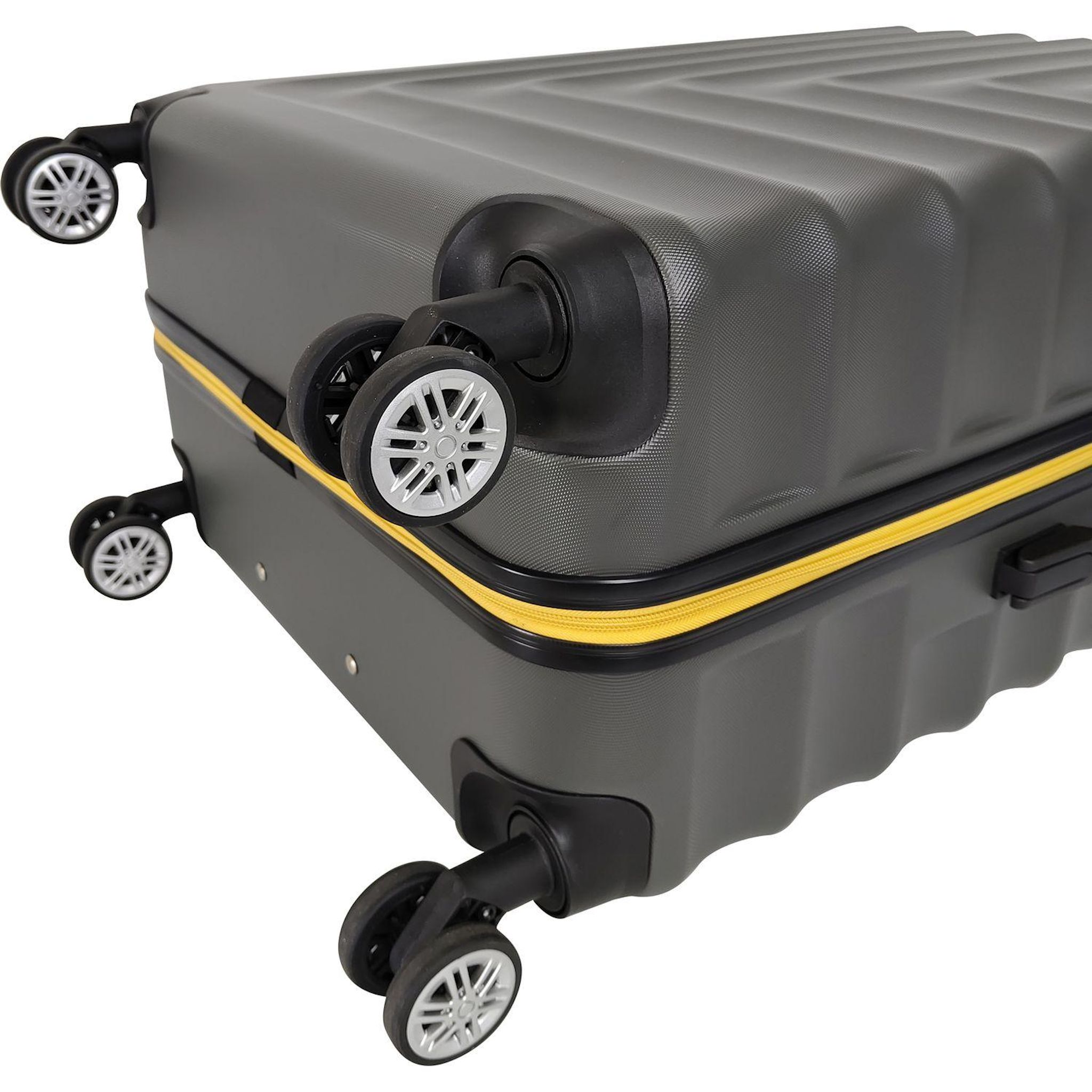 Voir la diapositive 6 : AIRPORT Valise ABS LINEAR 55 cm 8 roues - Gris foncé