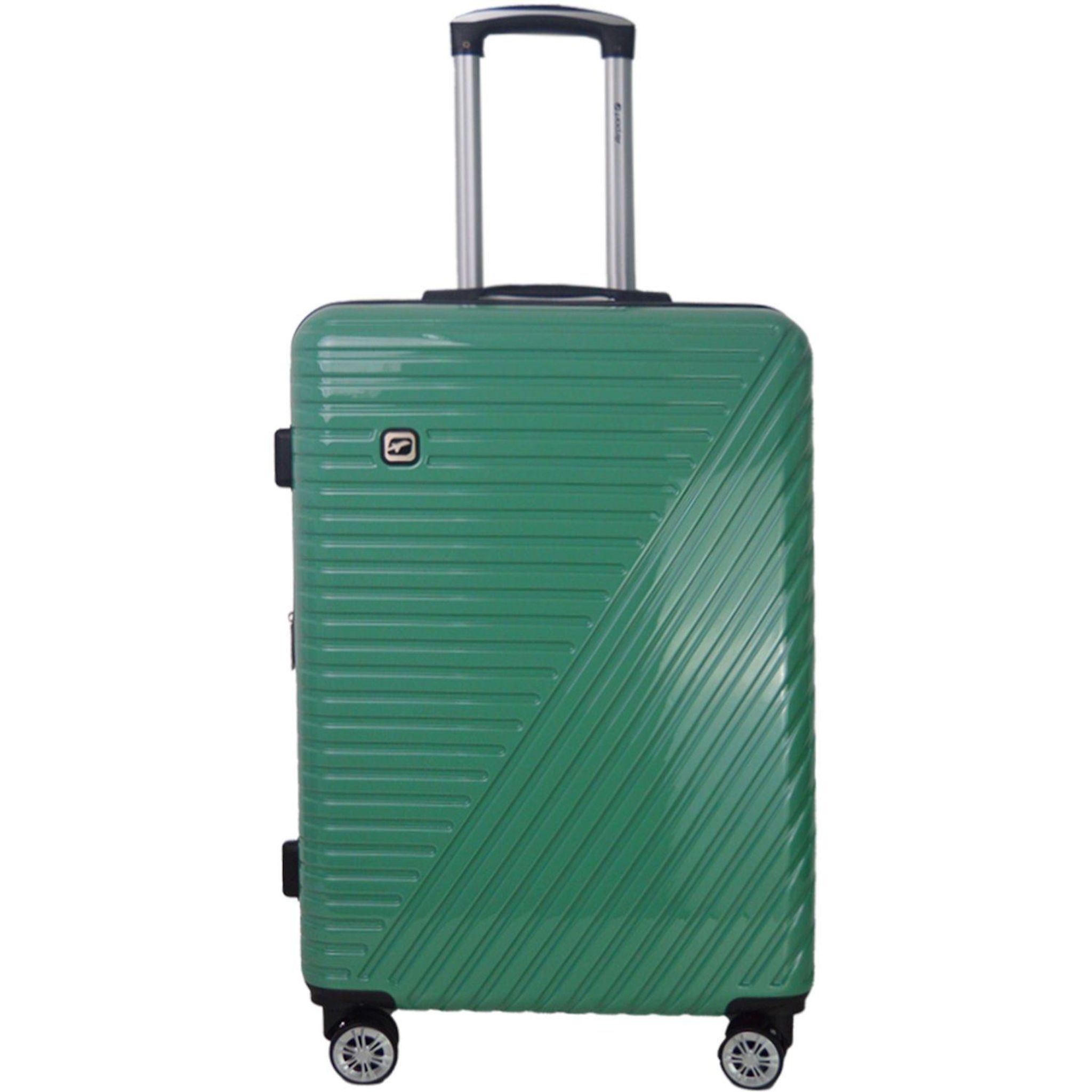 Voir la diapositive 2 : AIRPORT Valise ABS Shiny Folded 75 cm 8 roues Extensible - Vert