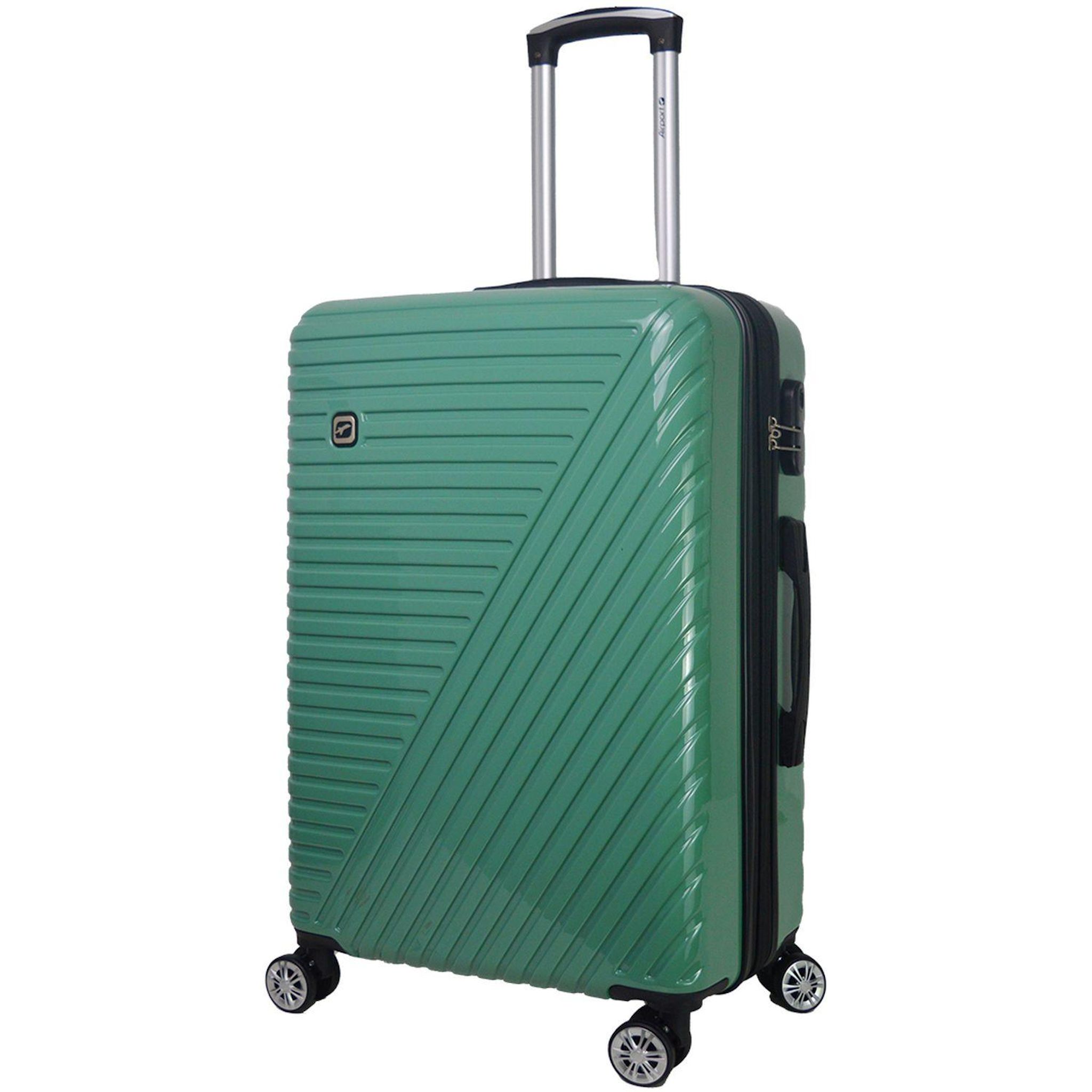 Voir la diapositive 3 : AIRPORT Valise ABS Shiny Folded 75 cm 8 roues Extensible - Vert