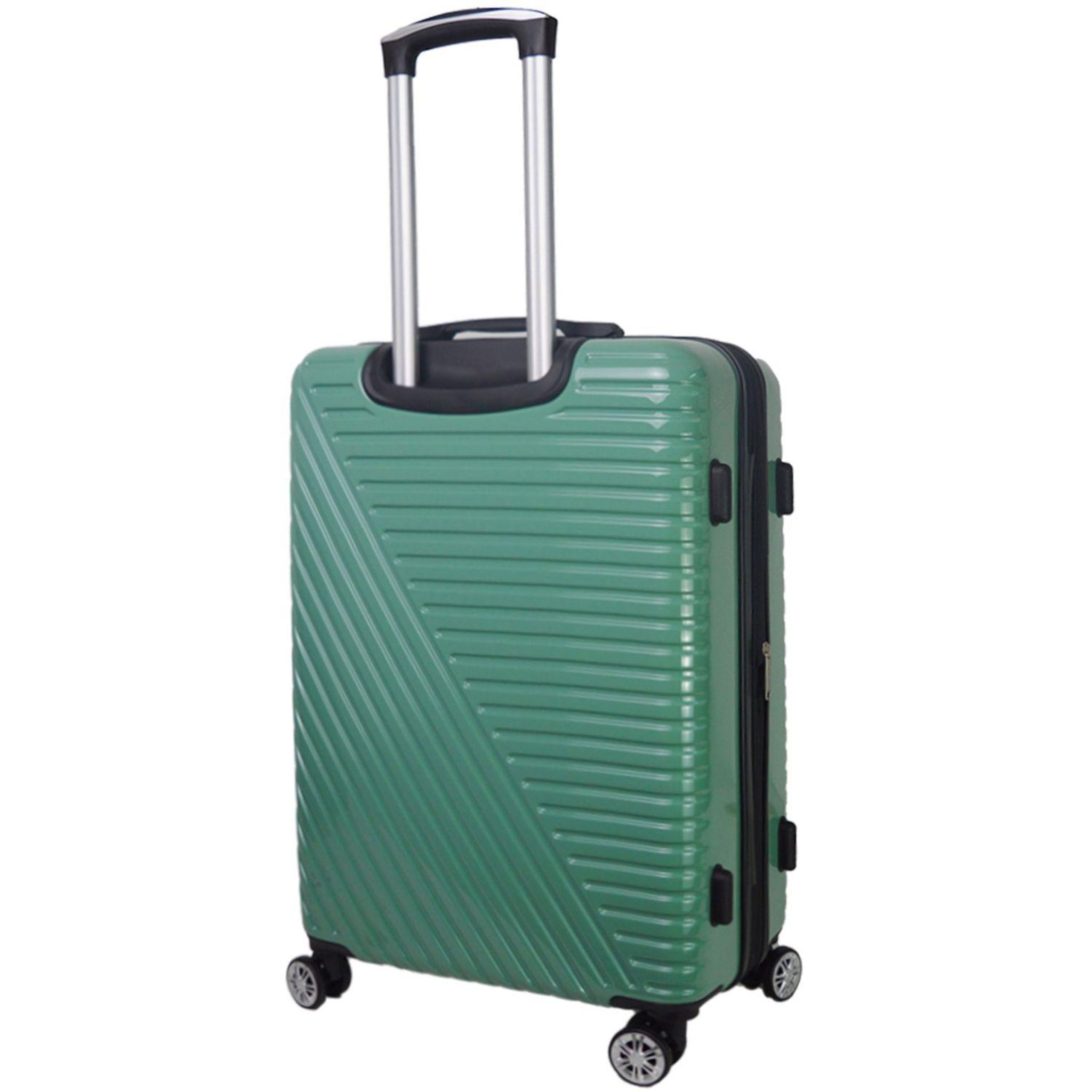 Voir la diapositive 4 : AIRPORT Valise ABS Shiny Folded 75 cm 8 roues Extensible - Vert