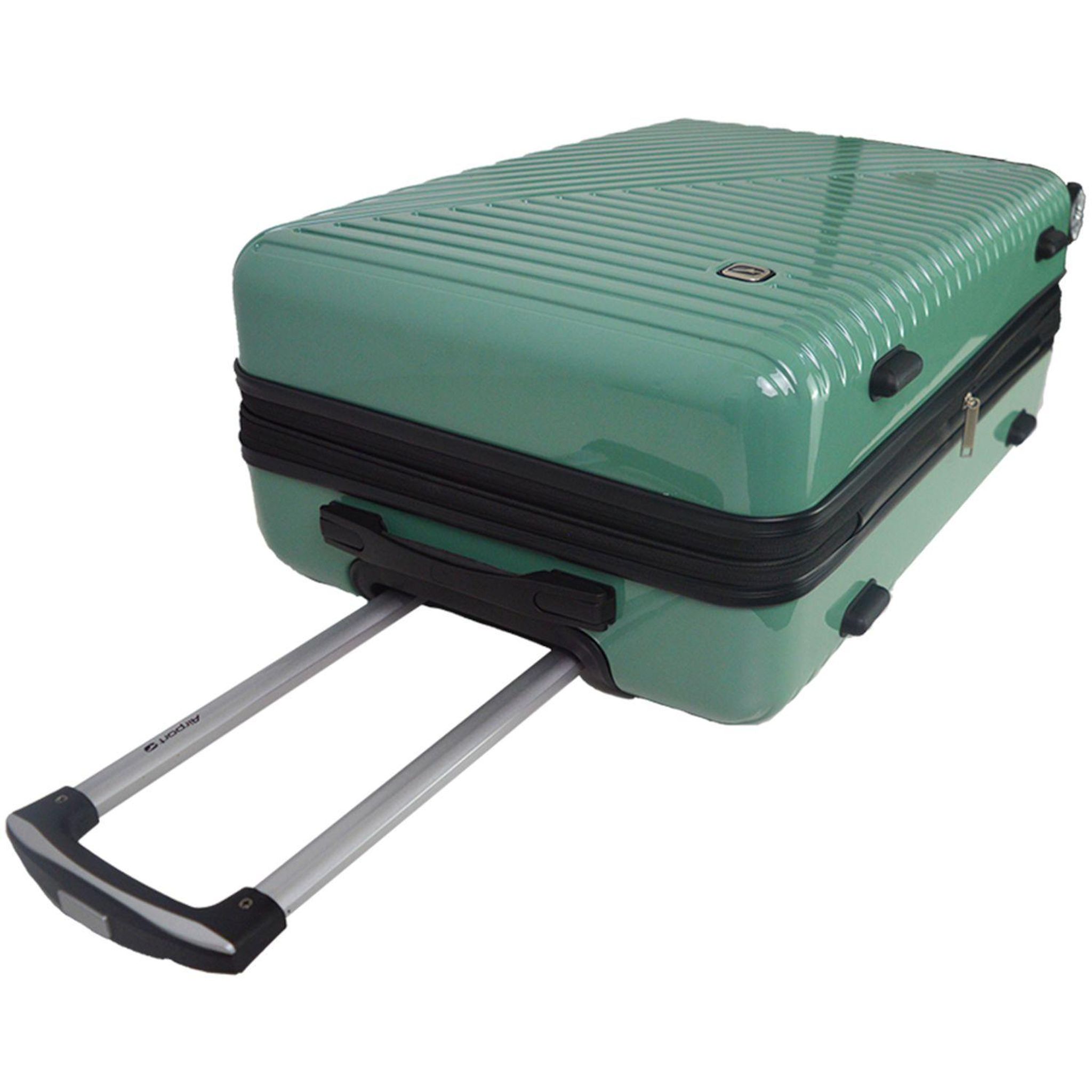 Voir la diapositive 5 : AIRPORT Valise ABS Shiny Folded 75 cm 8 roues Extensible - Vert