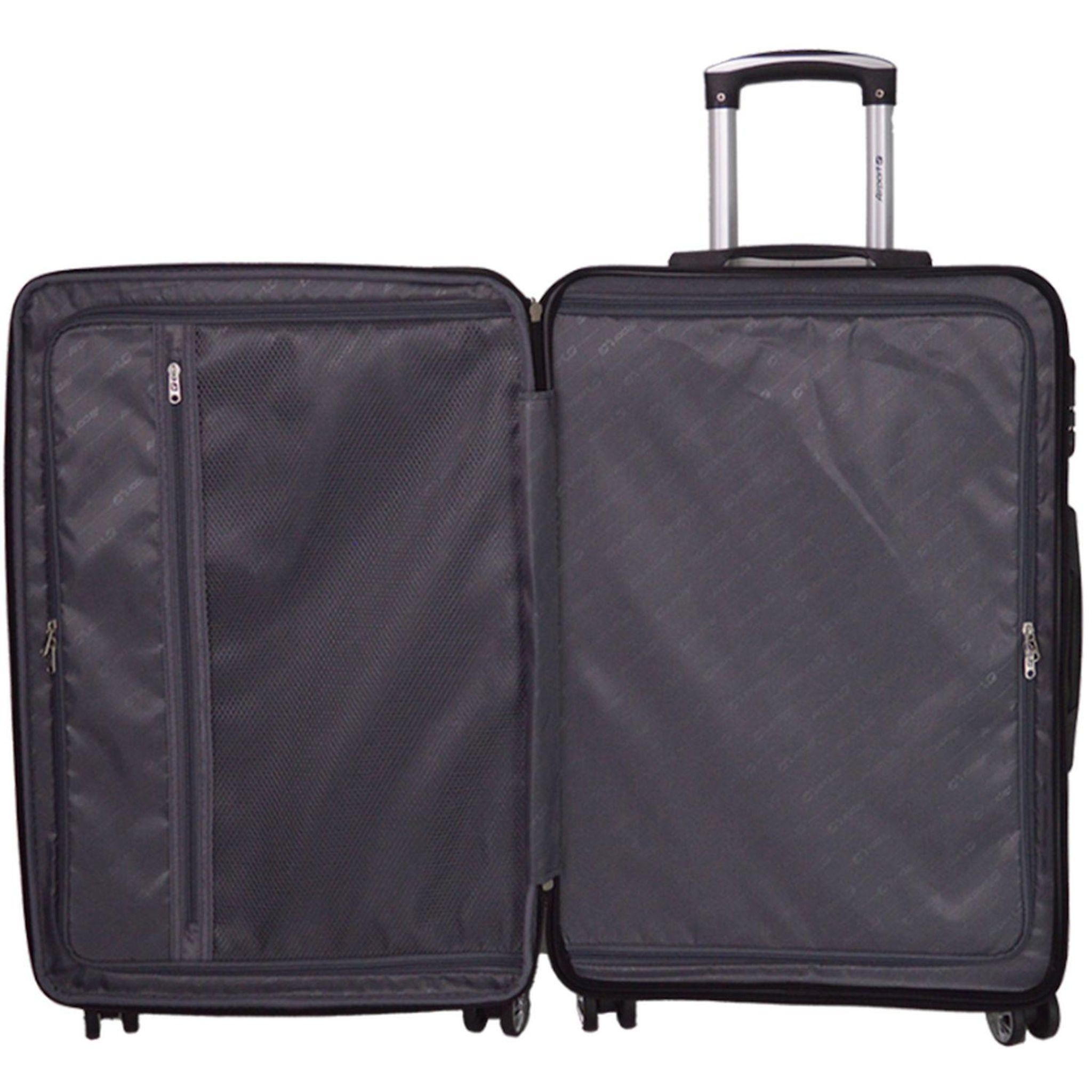 Voir la diapositive 7 : AIRPORT Valise ABS Shiny Folded 75 cm 8 roues Extensible - Vert