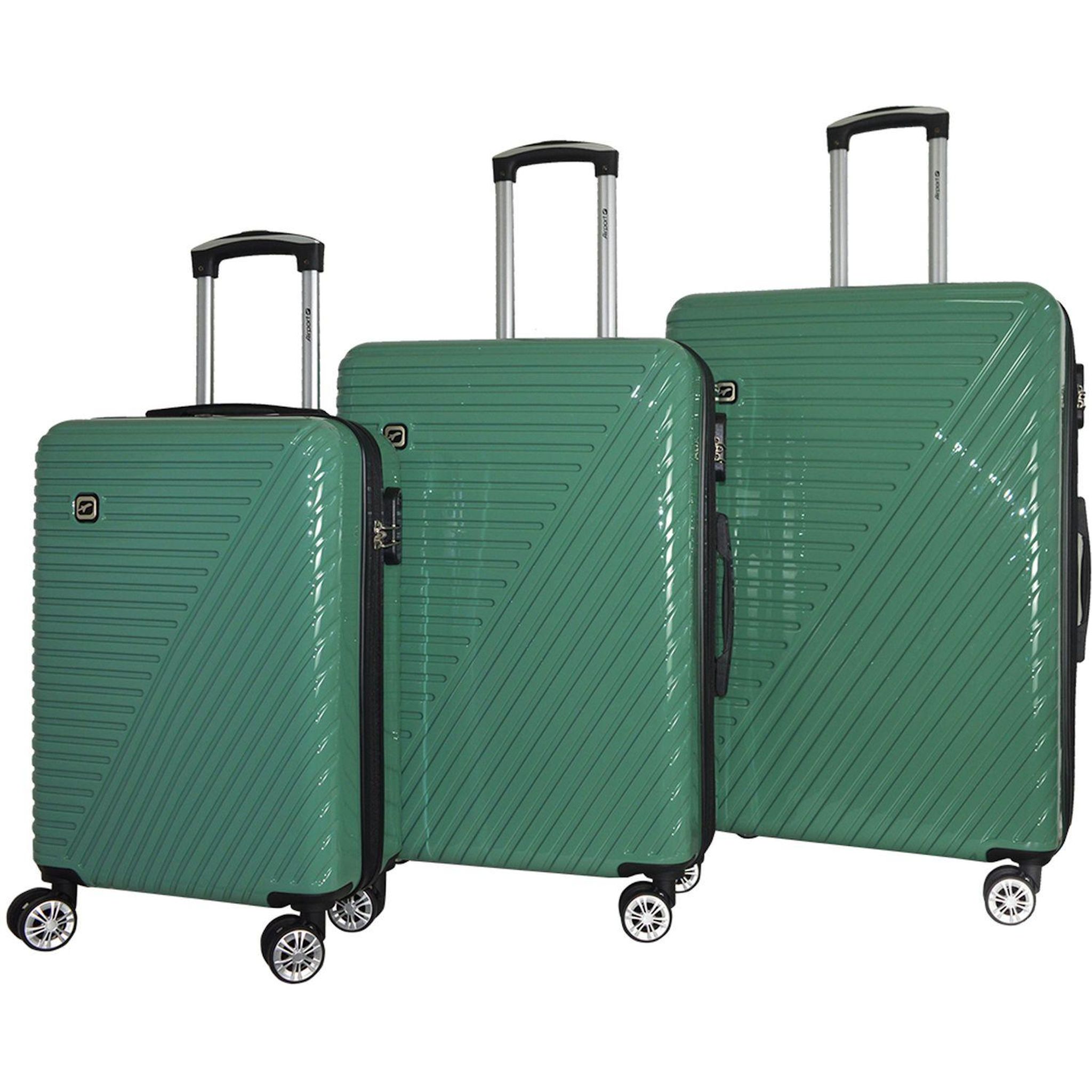 Voir la diapositive 8 : AIRPORT Valise ABS Shiny Folded 75 cm 8 roues Extensible - Vert