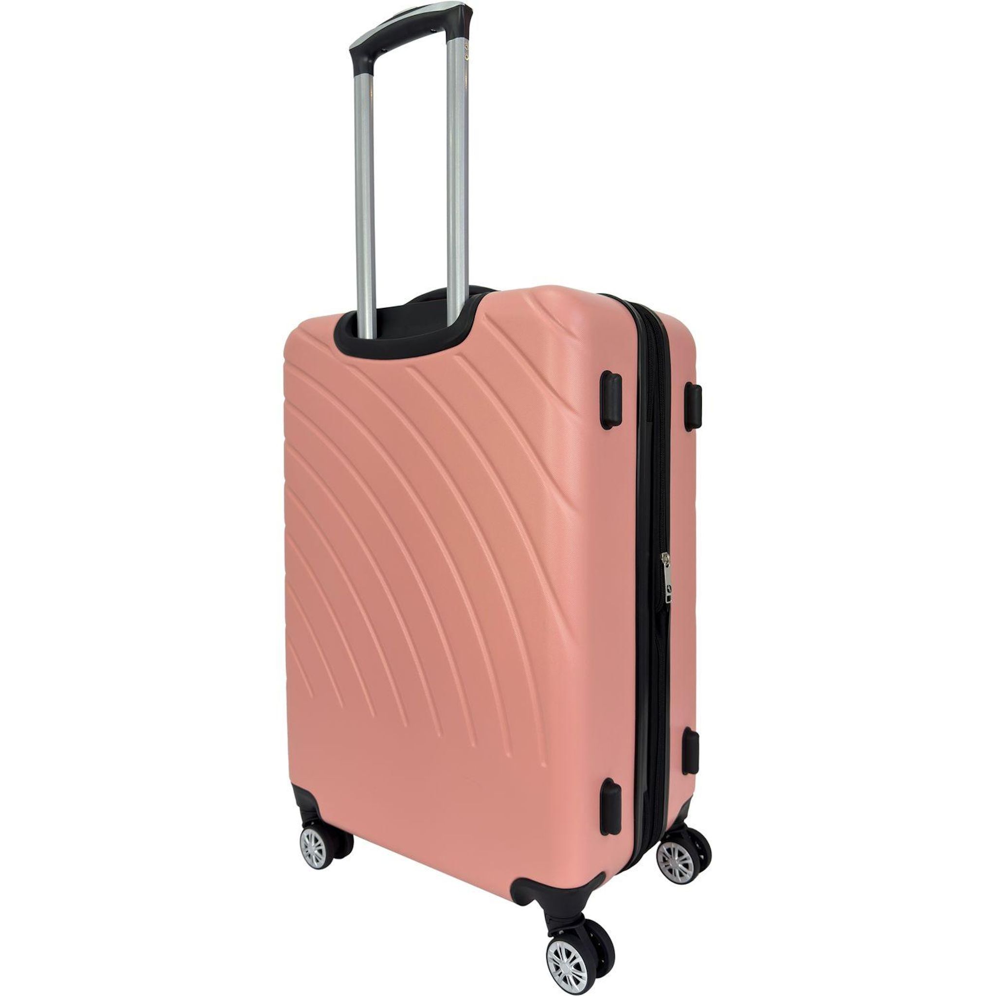 Voir la diapositive 3 : AIRPORT Valise ABS Rainbow 8 roues 50cm - Rose