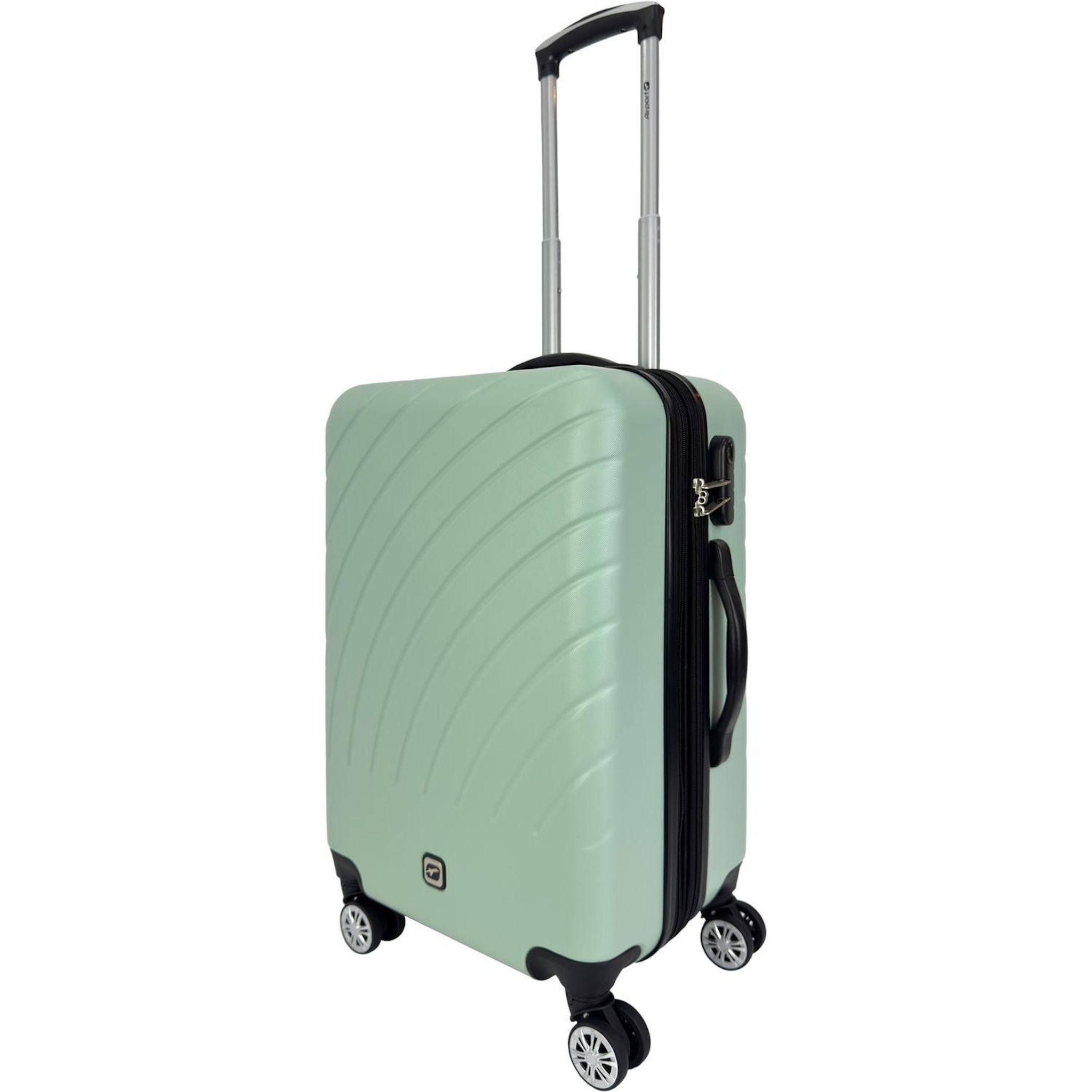Voir la diapositive 2 : AIRPORT Valise ABS Rainbow 8 roues 50cm - Vert