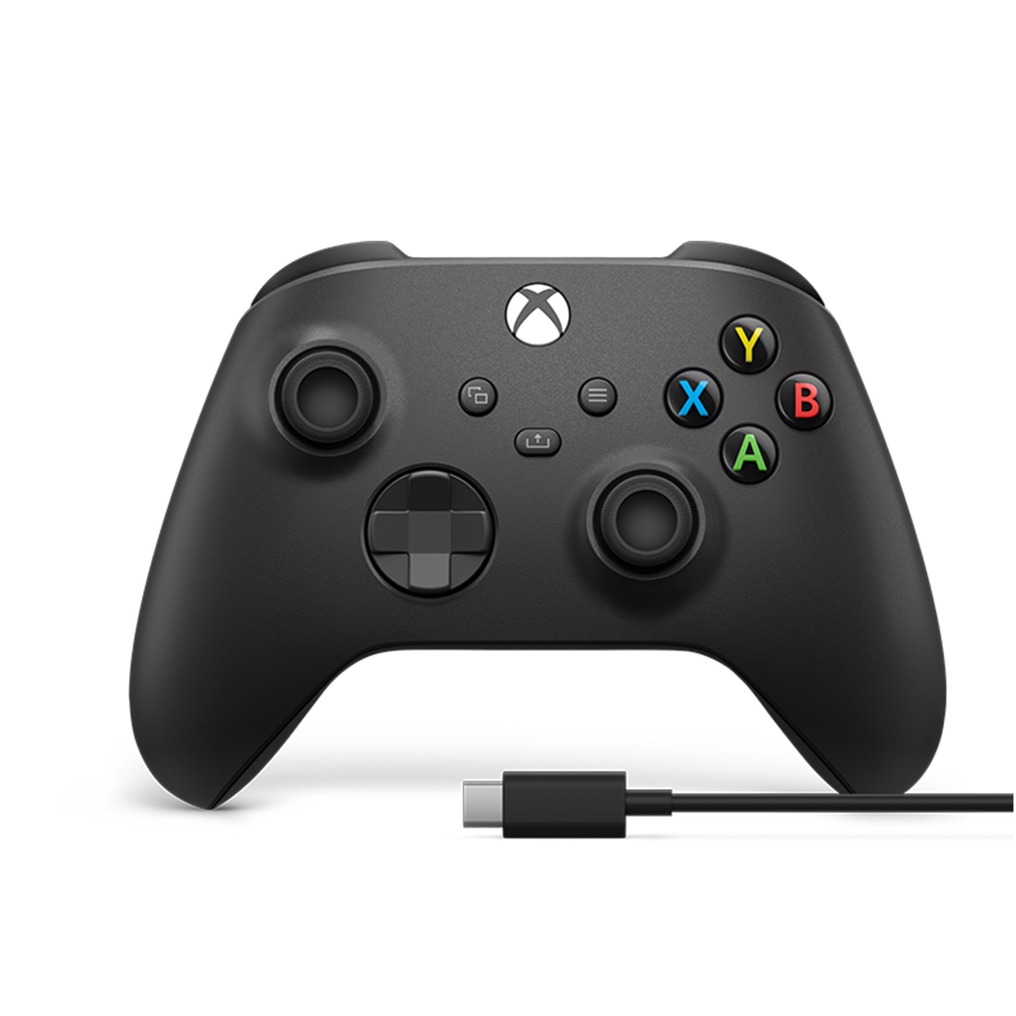 MICROSOFT Manette Sans Fil + Câble USB-C Carbon Noir Xbox Series