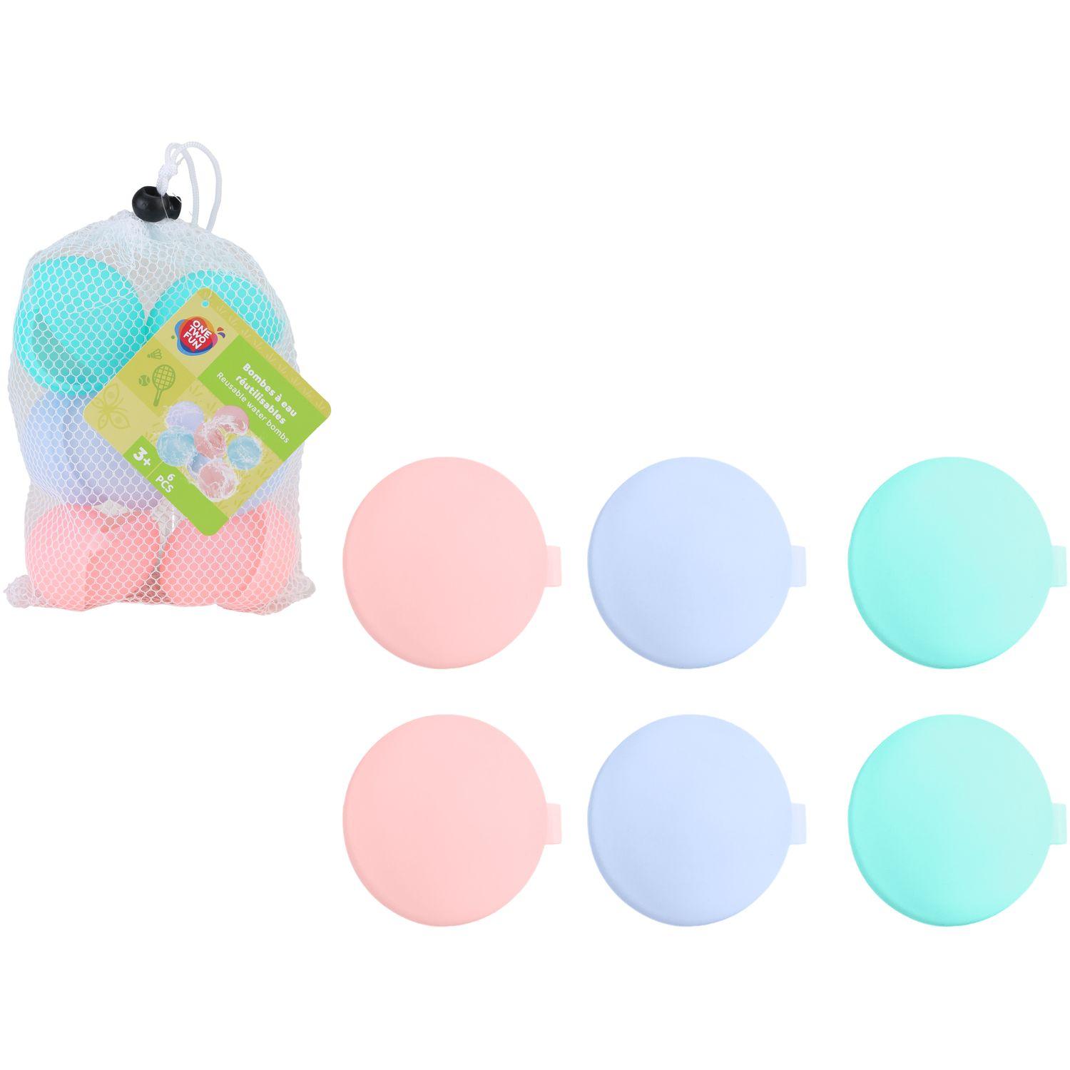 Voir la diapositive 2 : ONE TWO FUN Balle d'eau réutilisable x6 pièces