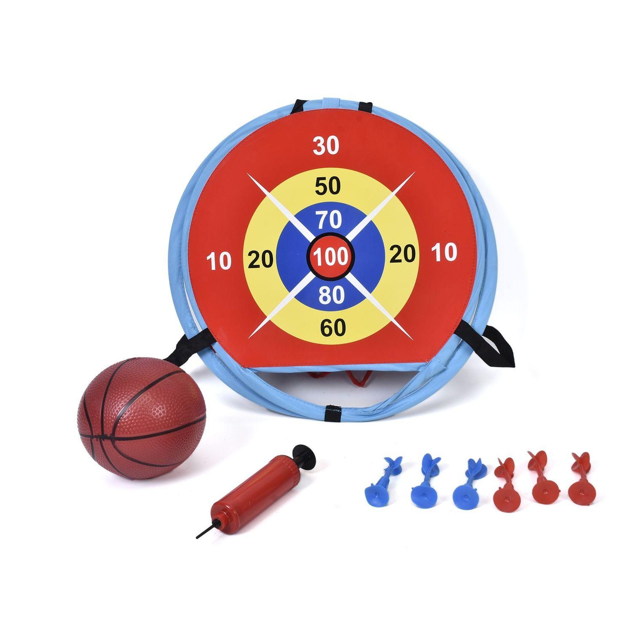 Voir la diapositive 3 : ONE TWO FUN Jeu 2 en 1 : Fléchettes et Panier de Basket