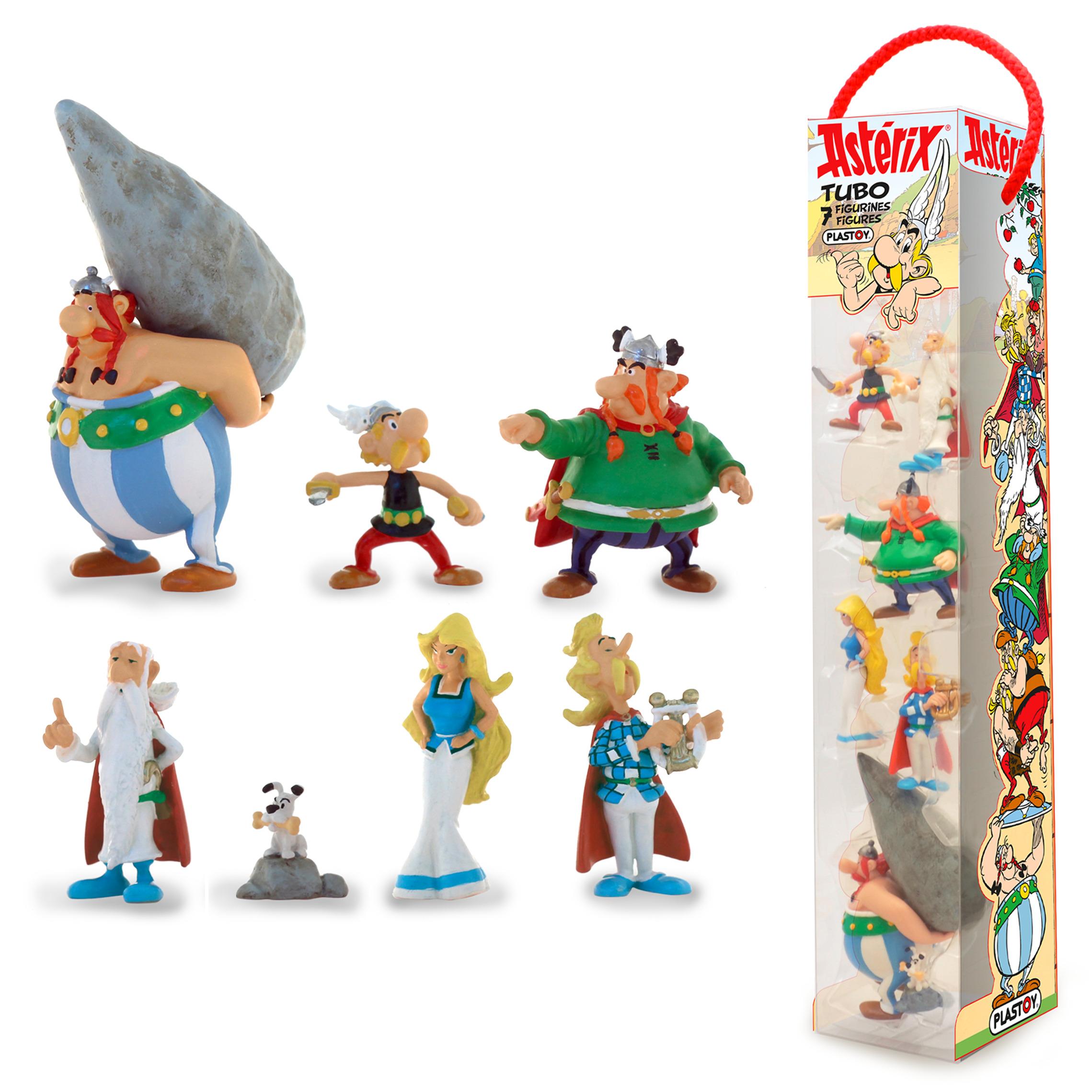 PLASTOY Tubo Le Village Gaulois - 7 Figurines - Astérix Et Obélix