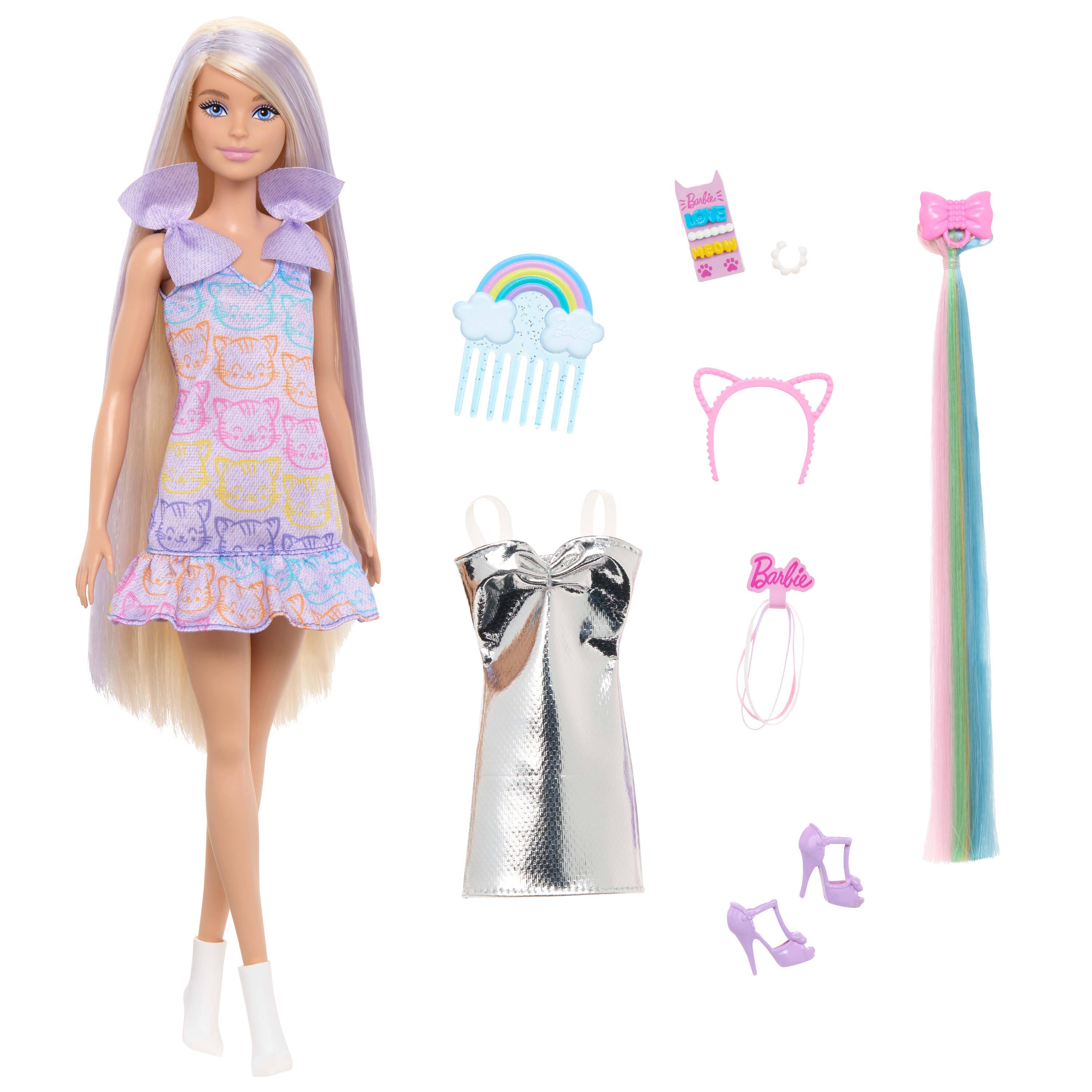 Voir la diapositive 3 : MATTEL Poupée Barbie Chevelure de rêve