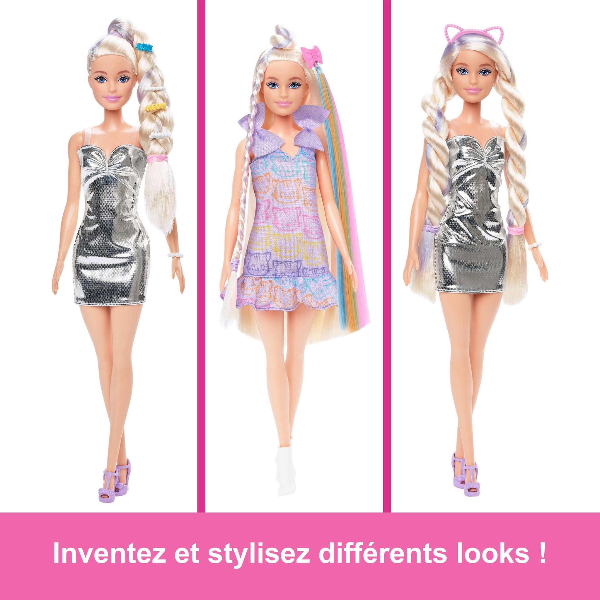 Voir la diapositive 7 : MATTEL Poupée Barbie Chevelure de rêve