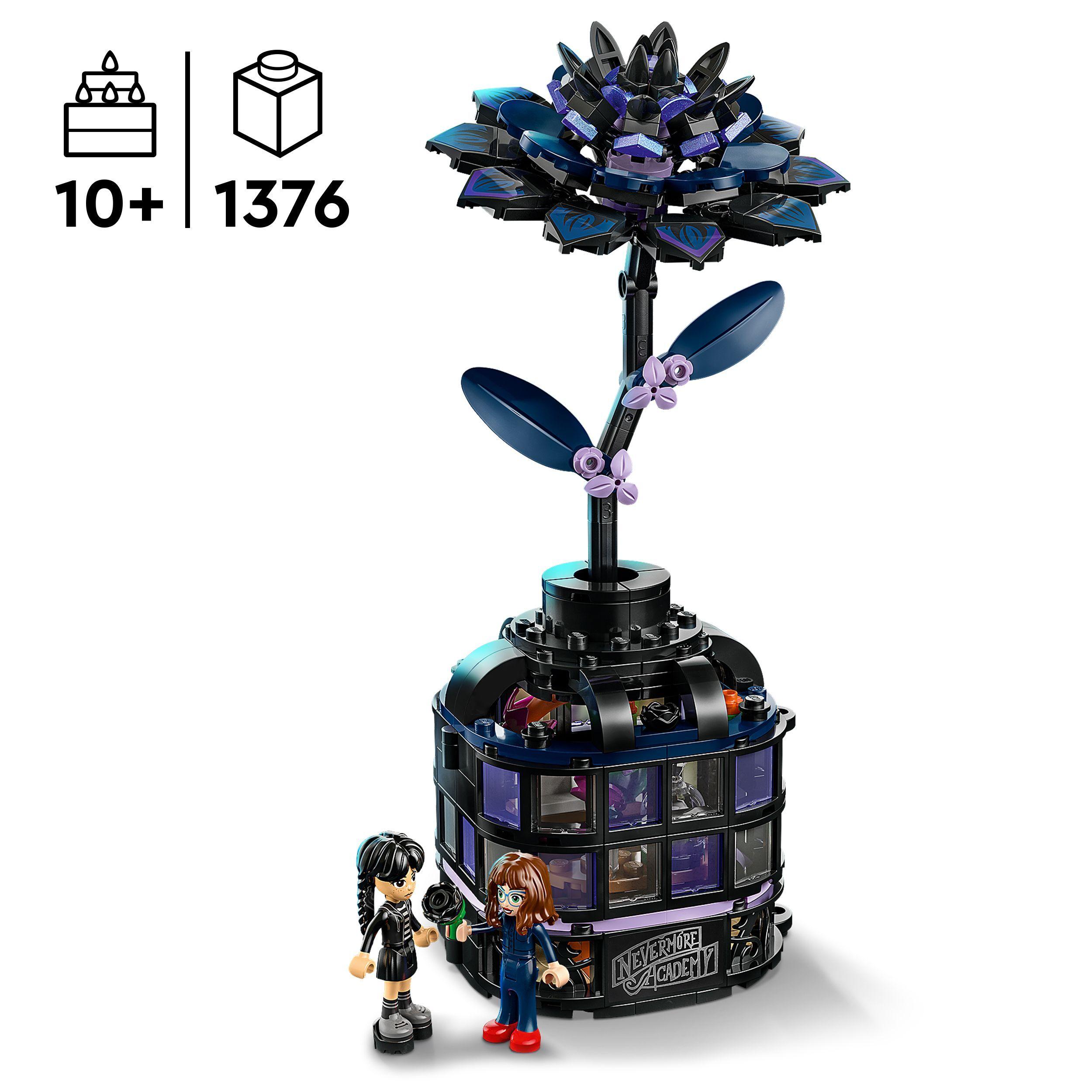 Voir la diapositive 3 : LEGO Mercredi 76784 Le Dahlia Noir - Jeu de Construction dès 9 ans - Fleur Artificielle