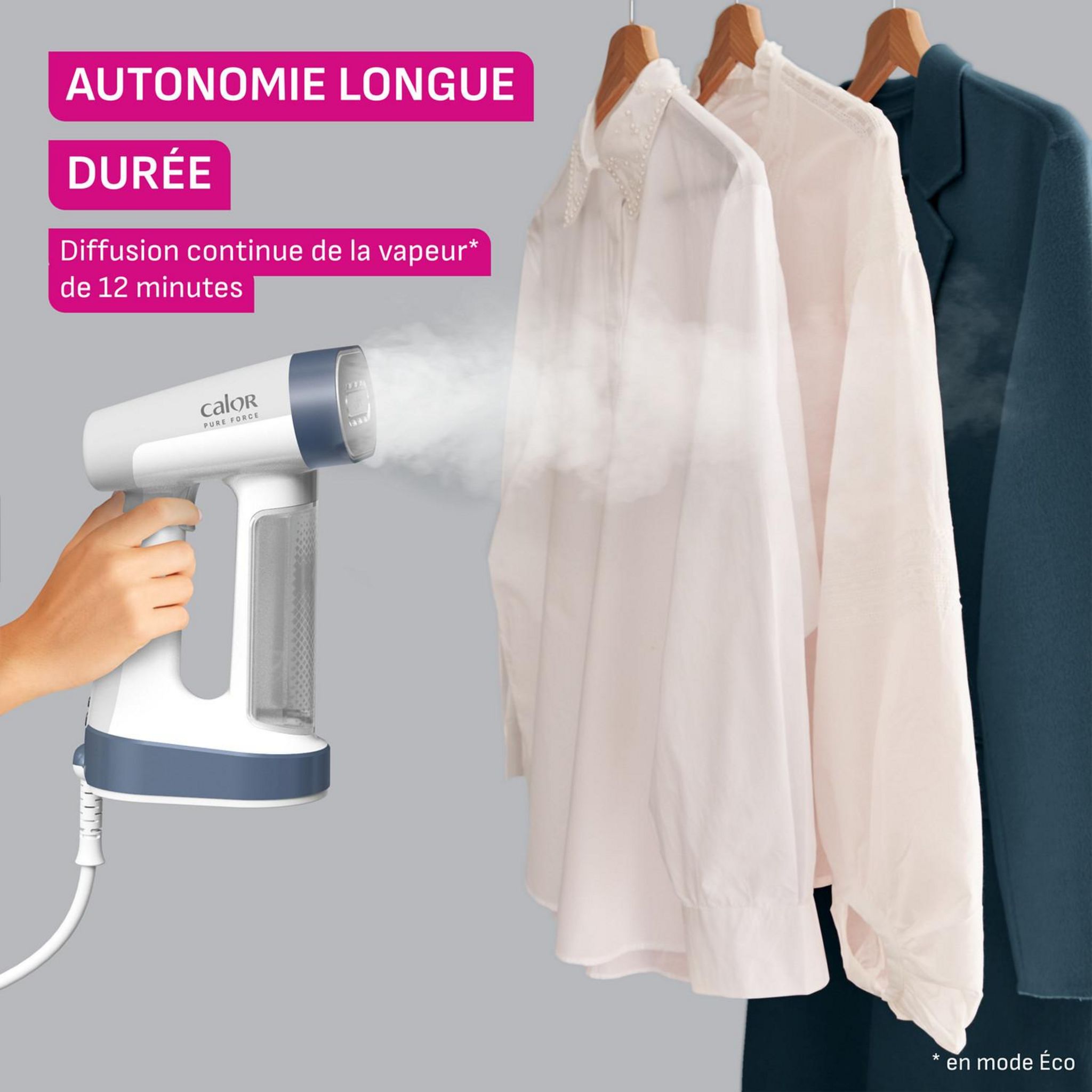 Voir la diapositive 4 : CALOR Défroisseur à main DT8722 - Bleu