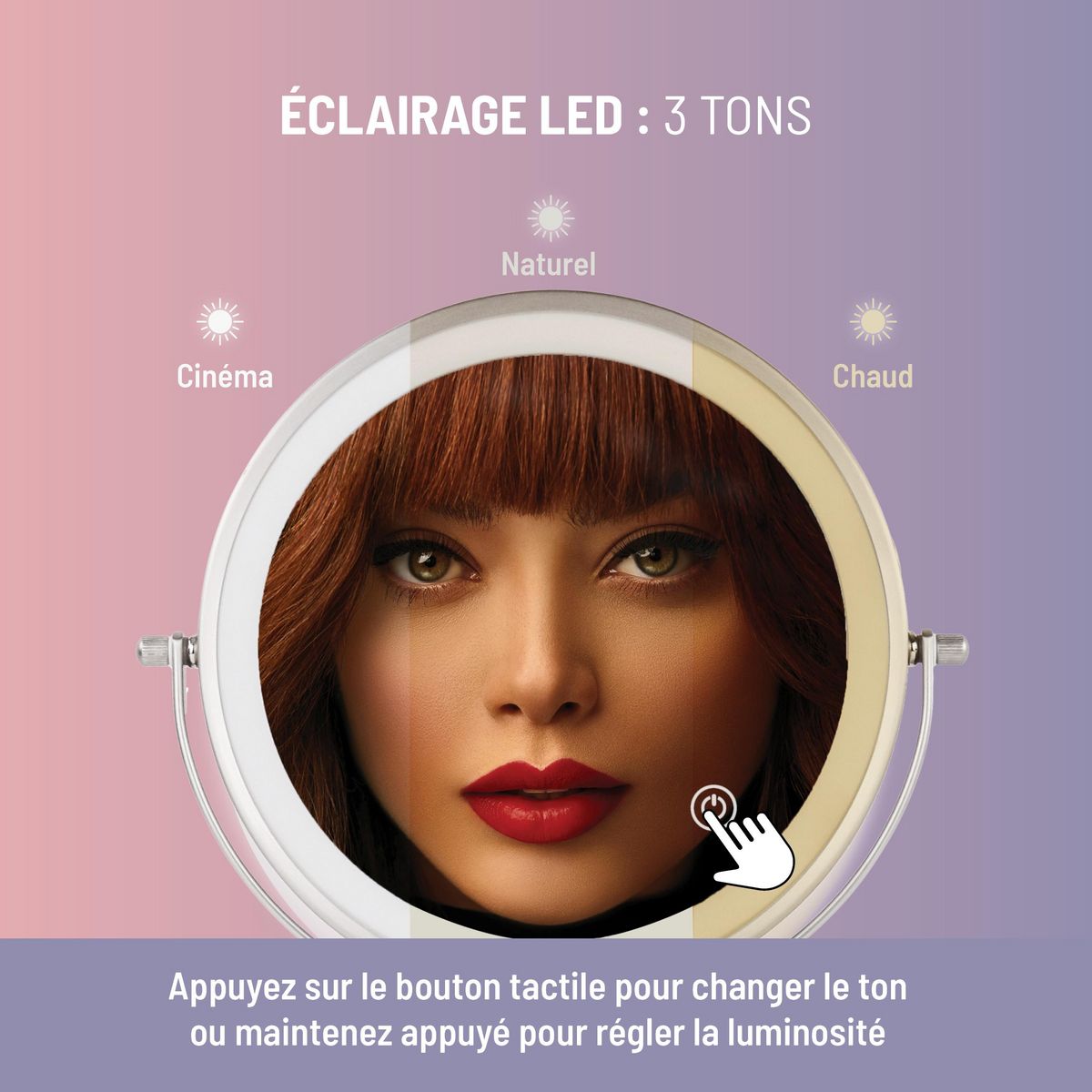 HAEPI Miroir sur pied BELLA - Gris