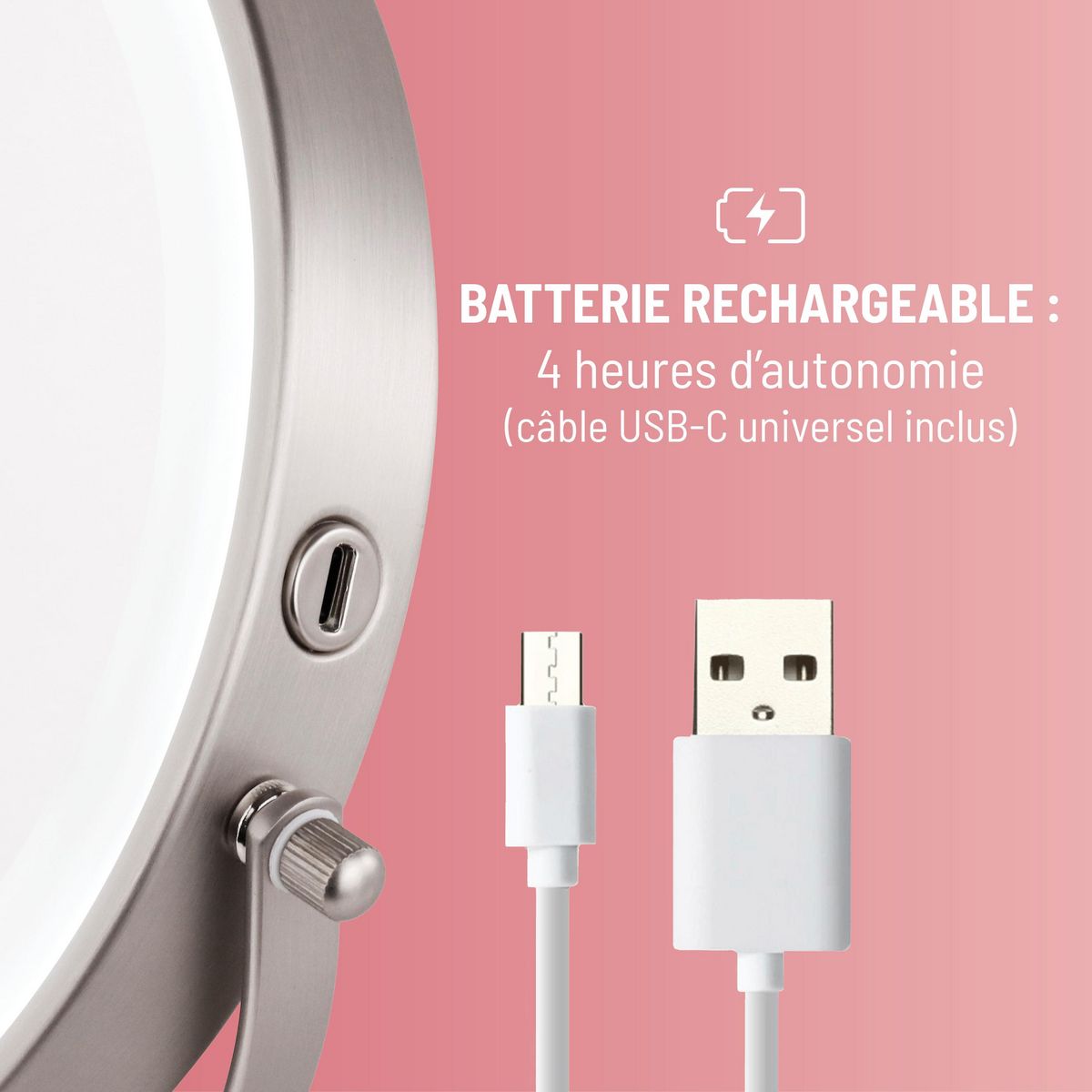 HAEPI Miroir sur pied BELLA - Gris