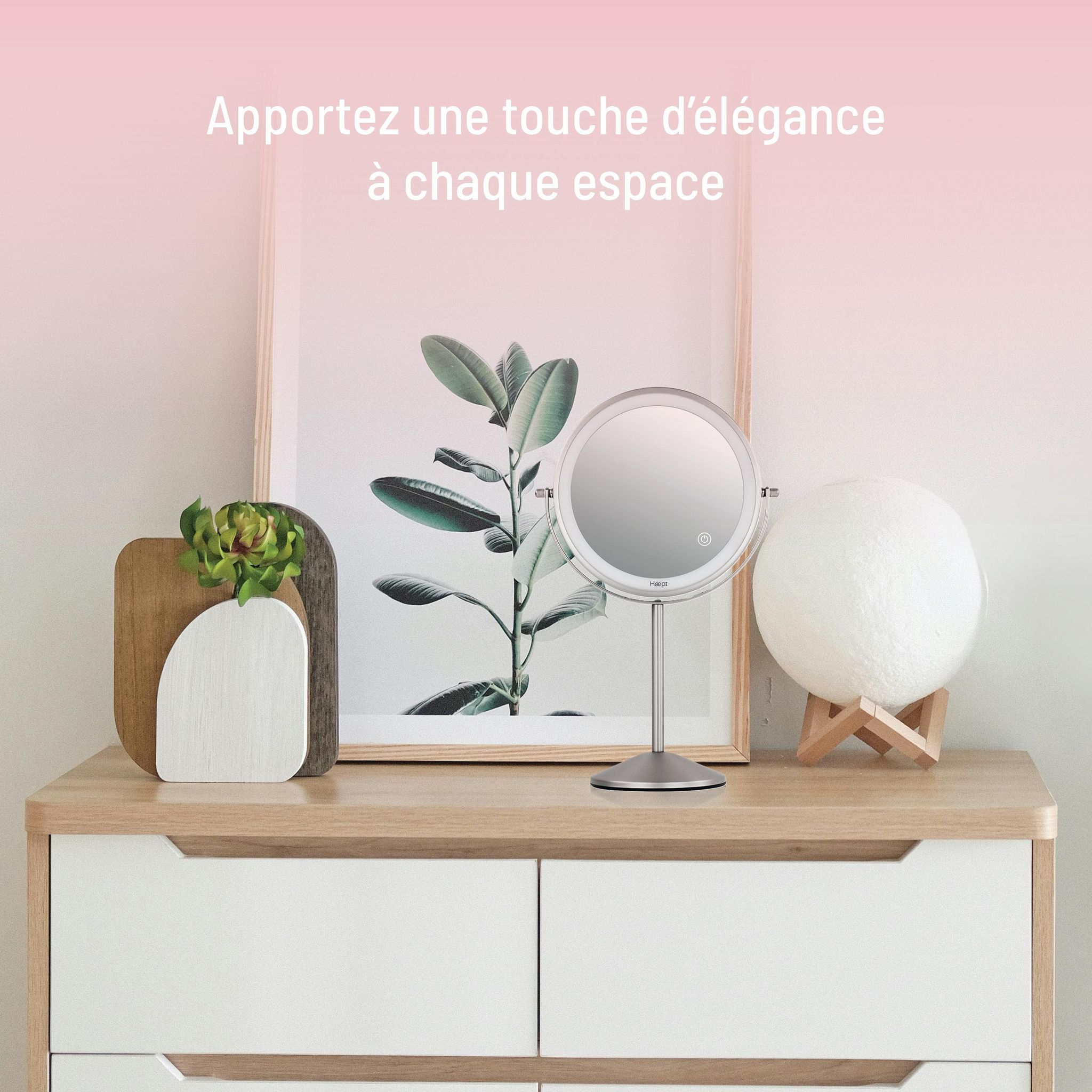 Voir la diapositive 7 : HAEPI Miroir sur pied BELLA - Gris