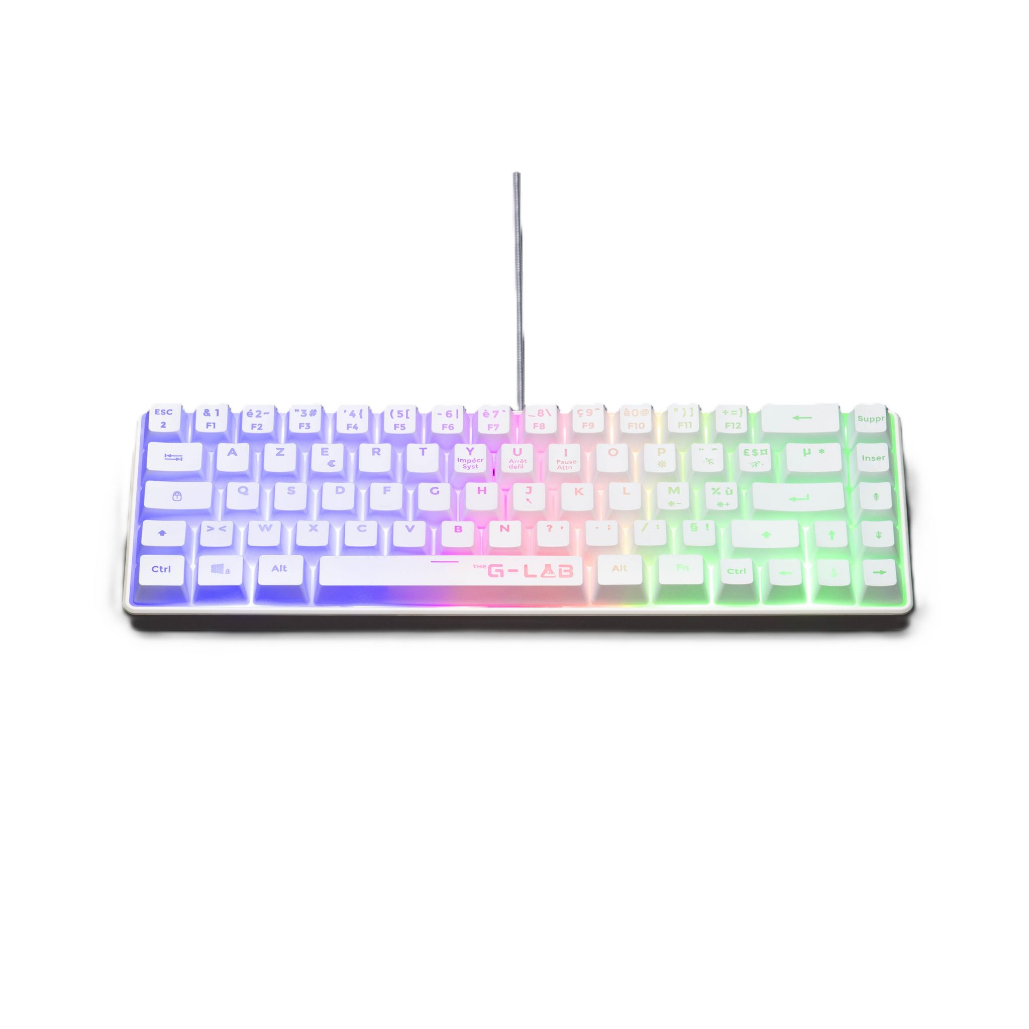 Voir la diapositive 4 : Pack Clavier GLAB Keyz Hydrogen - Blanc