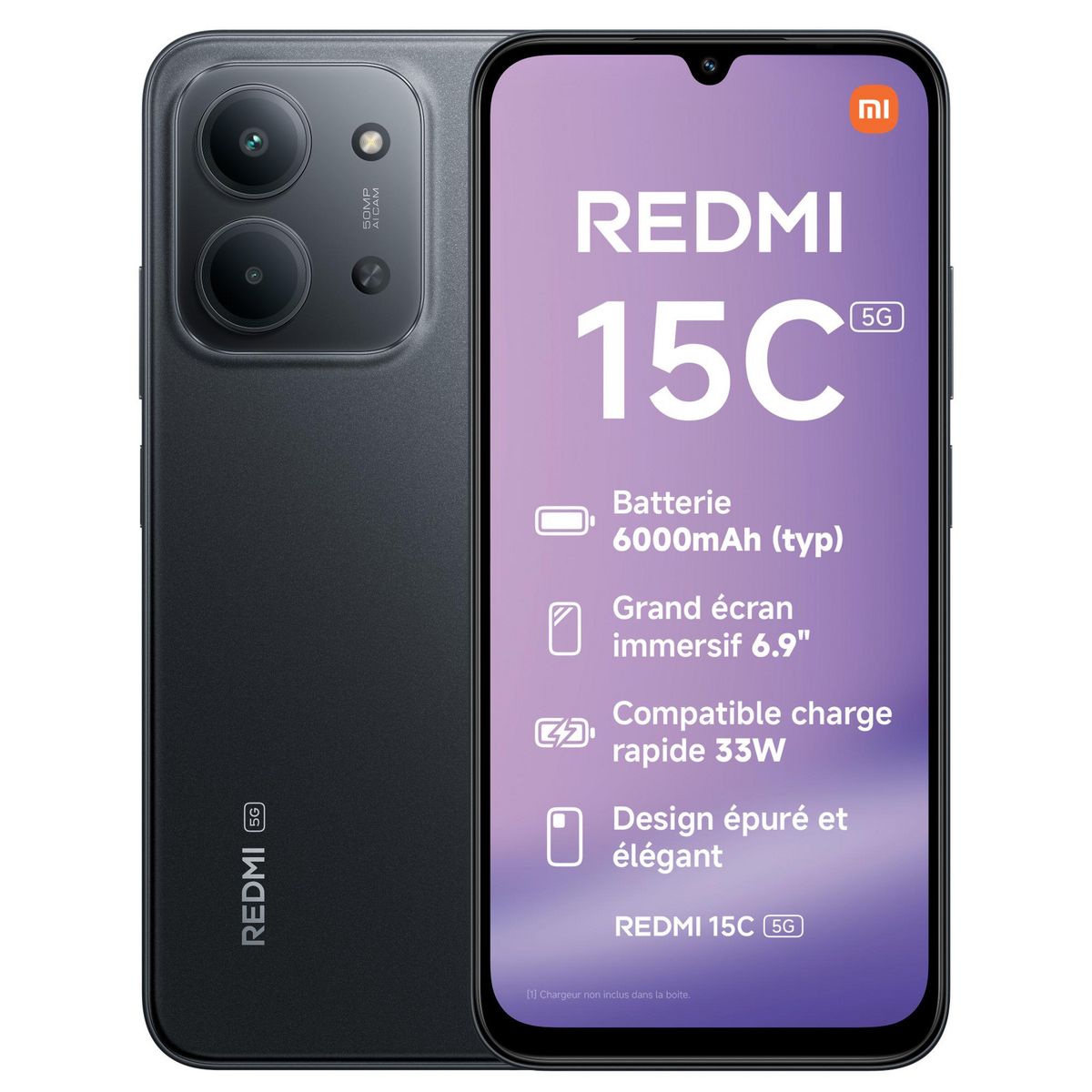 XIAOMI Redmi 15C 5G 256Go - Noir