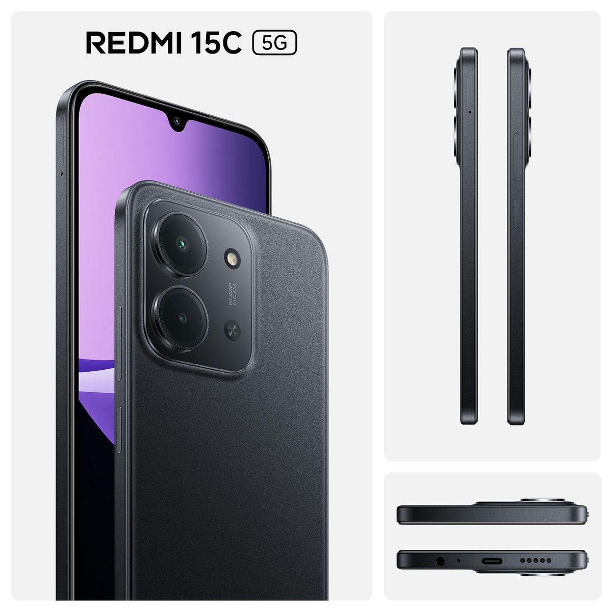 XIAOMI Redmi 15C 5G 256Go - Noir