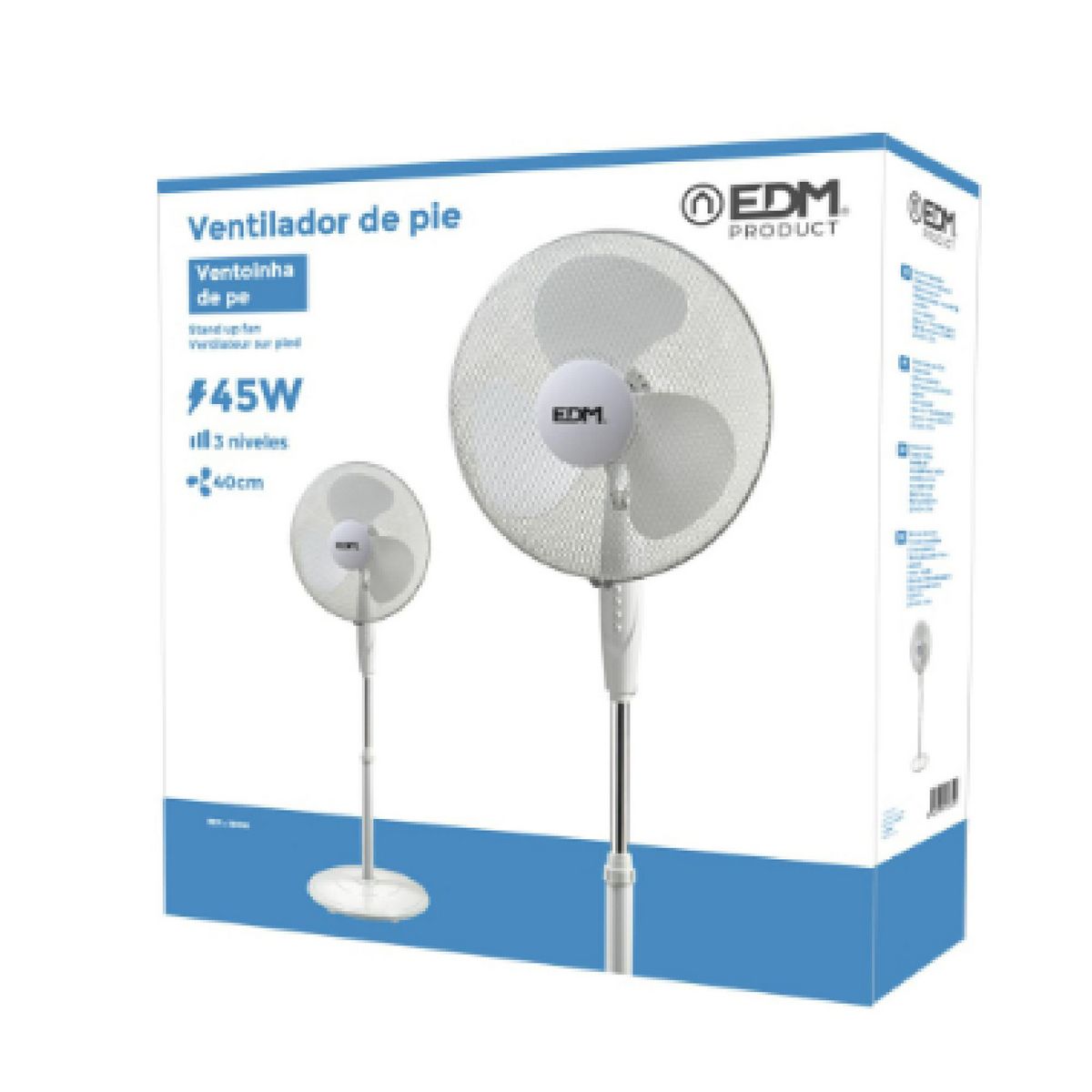 FORTUS Ventilateur sur pied 33510 - Blanc
