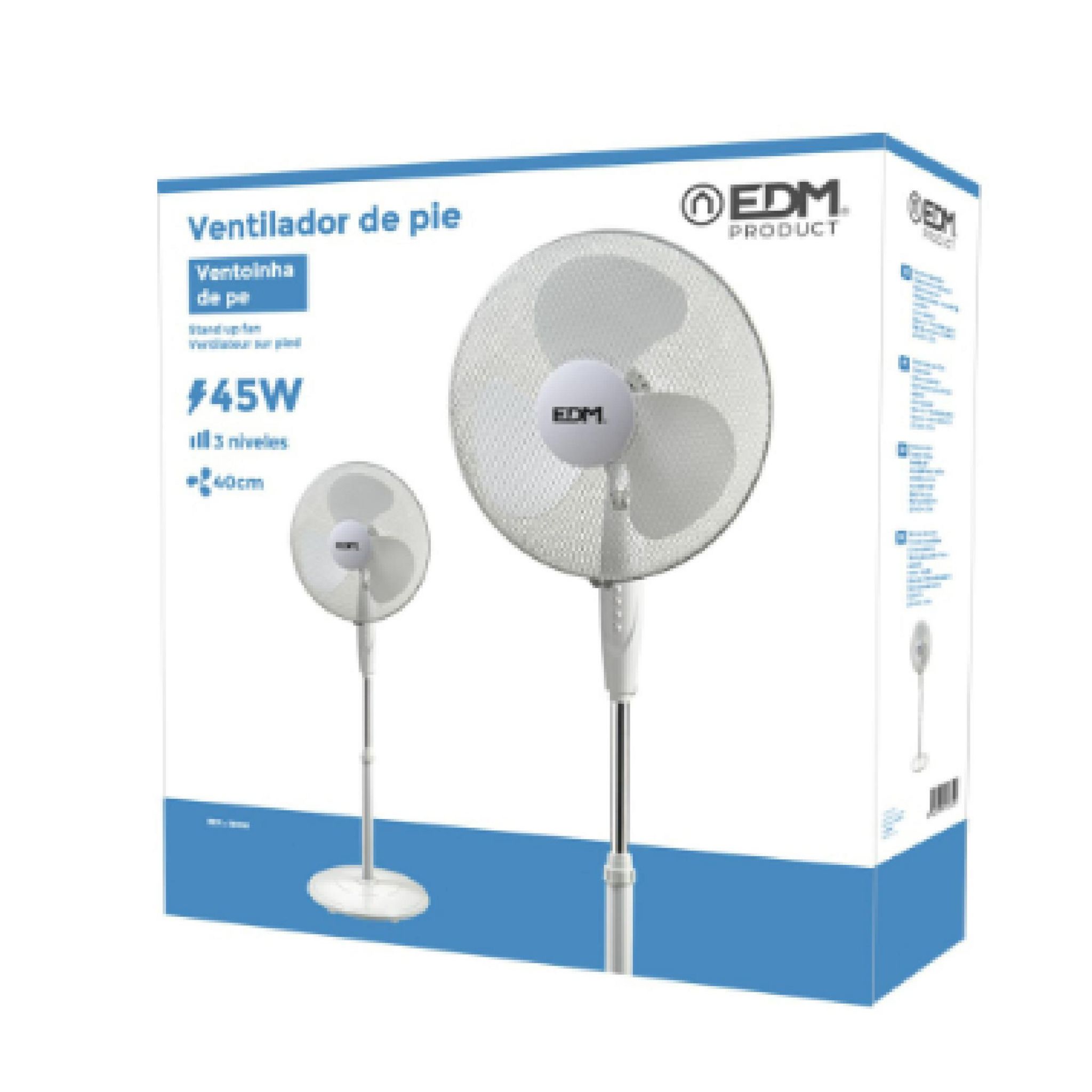 Voir la diapositive 4 : FORTUS Ventilateur sur pied 33510 - Blanc