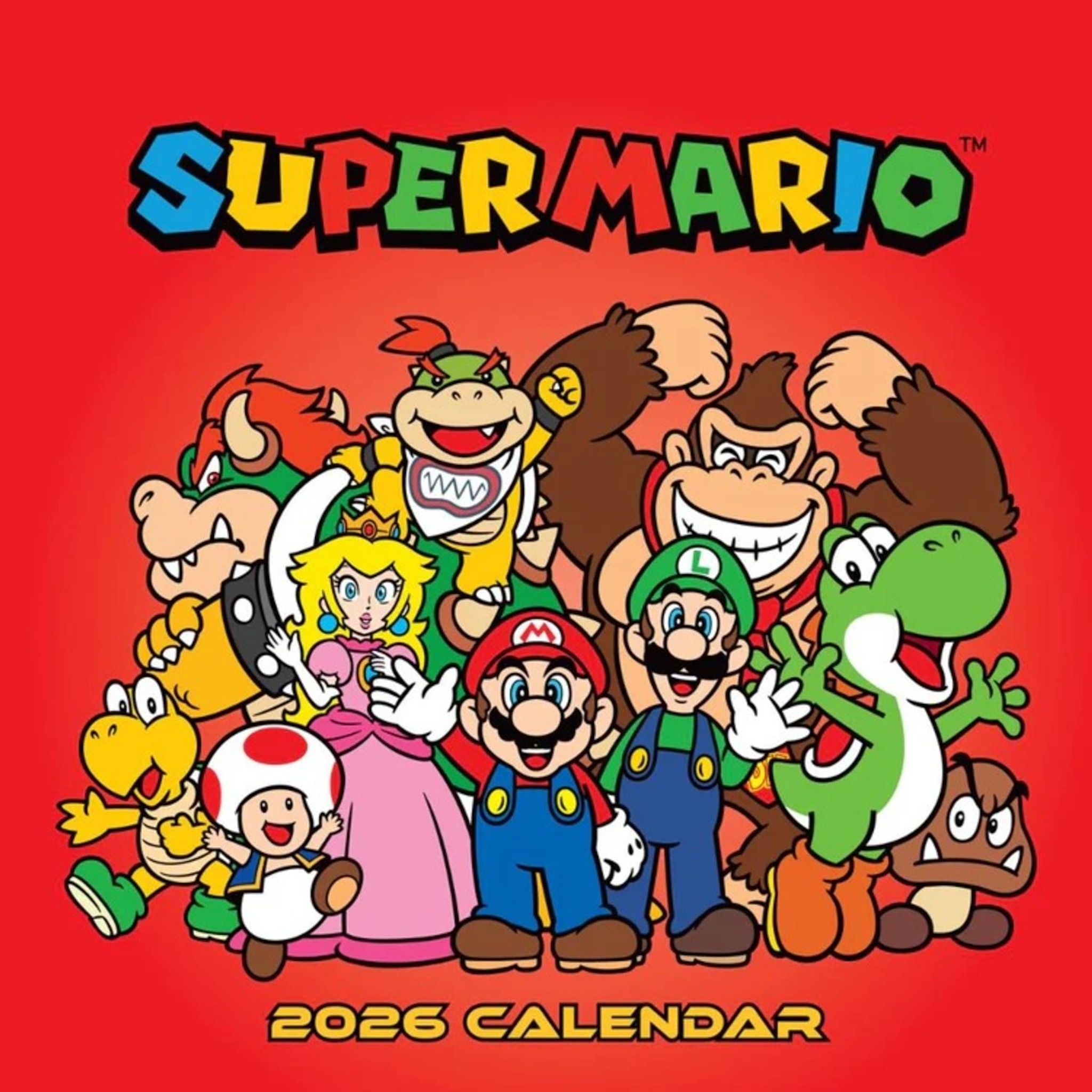 GRUPO ERIK Calendrier 2026 Super Mario 30x30cm