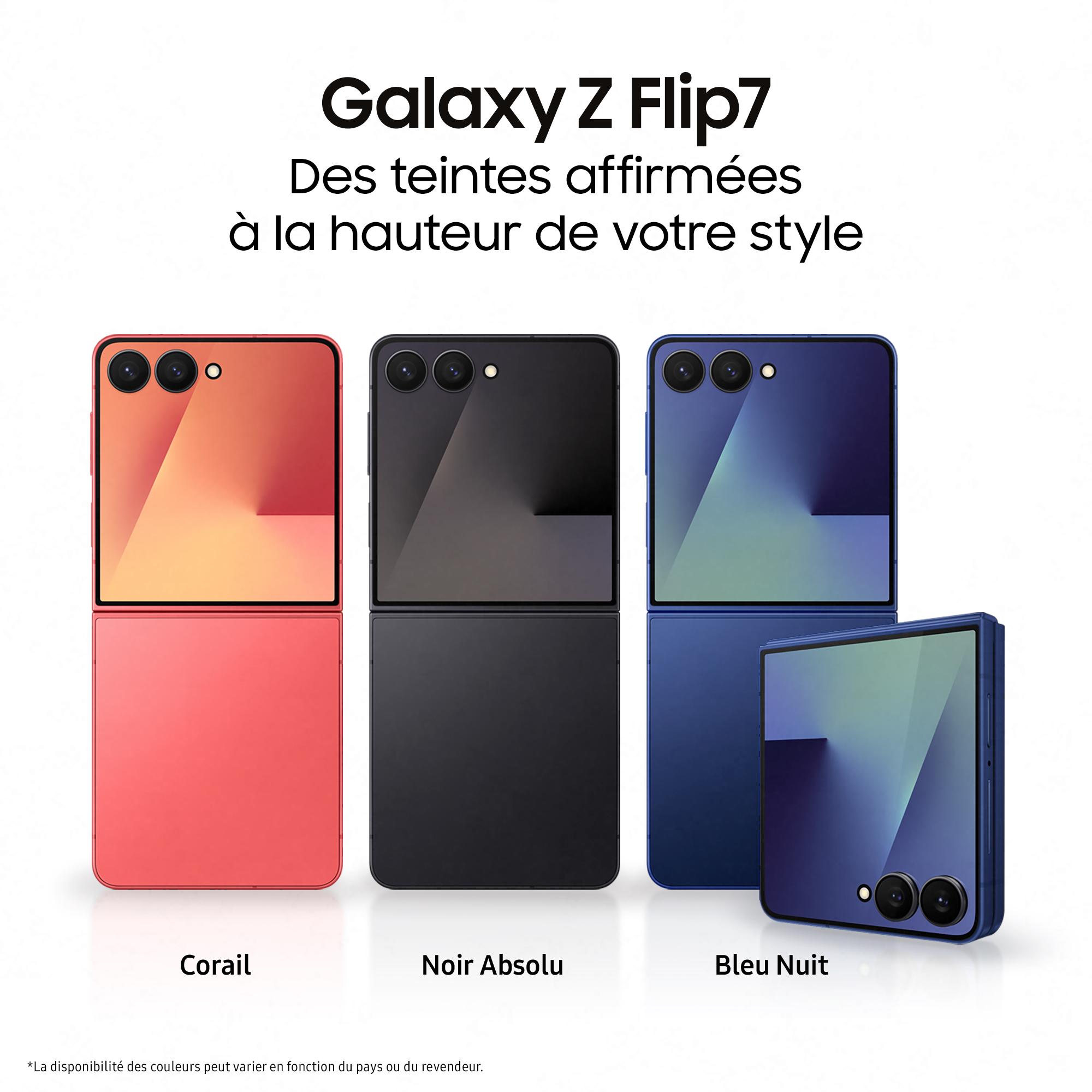 Voir la diapositive 3 : SAMSUNG Galaxy Z Flip7 256Go - Corail