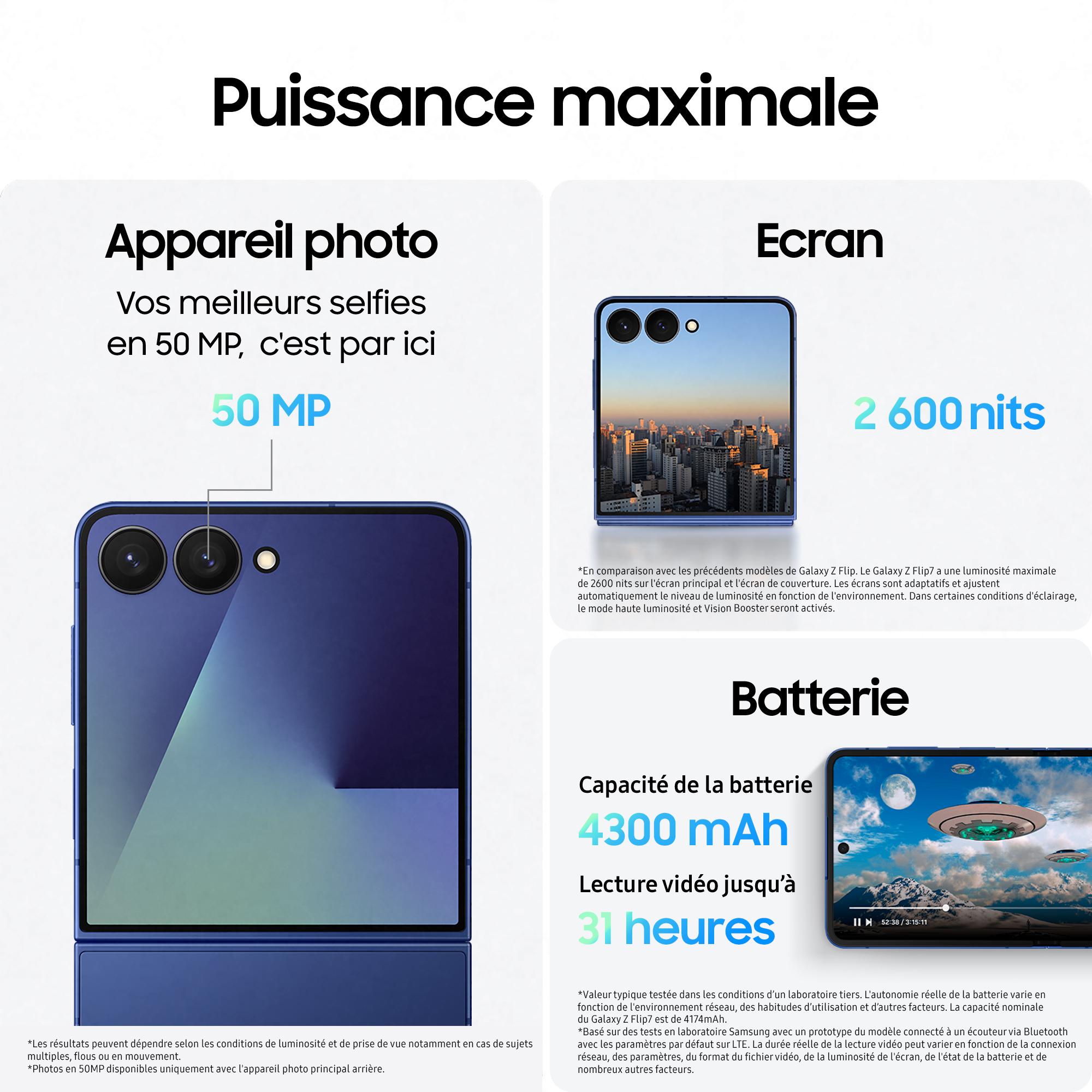 Voir la diapositive 5 : SAMSUNG Galaxy Z Flip7 256Go - Corail