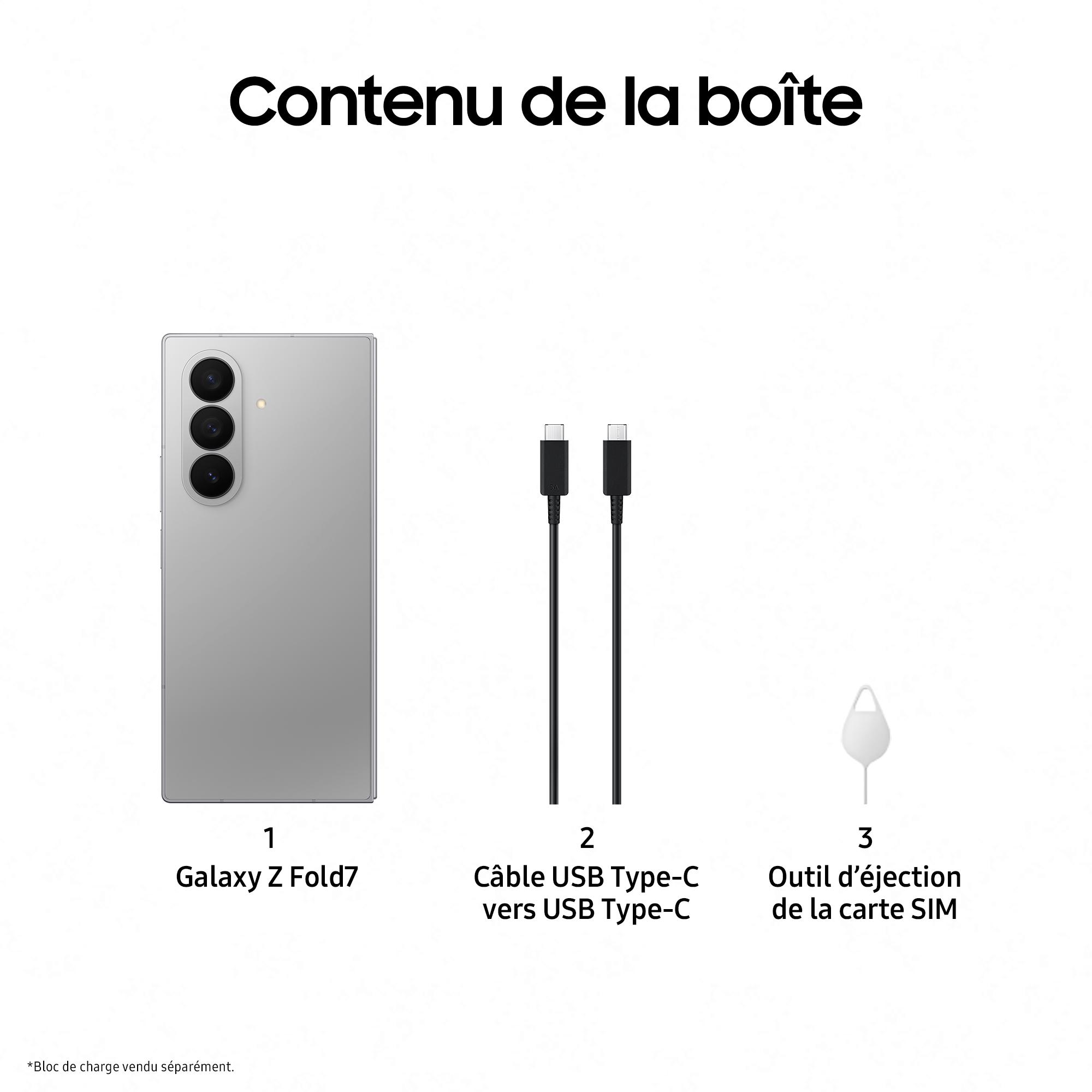 Voir la diapositive 9 : SAMSUNG Galaxy Z Fold7 256Go - Gris