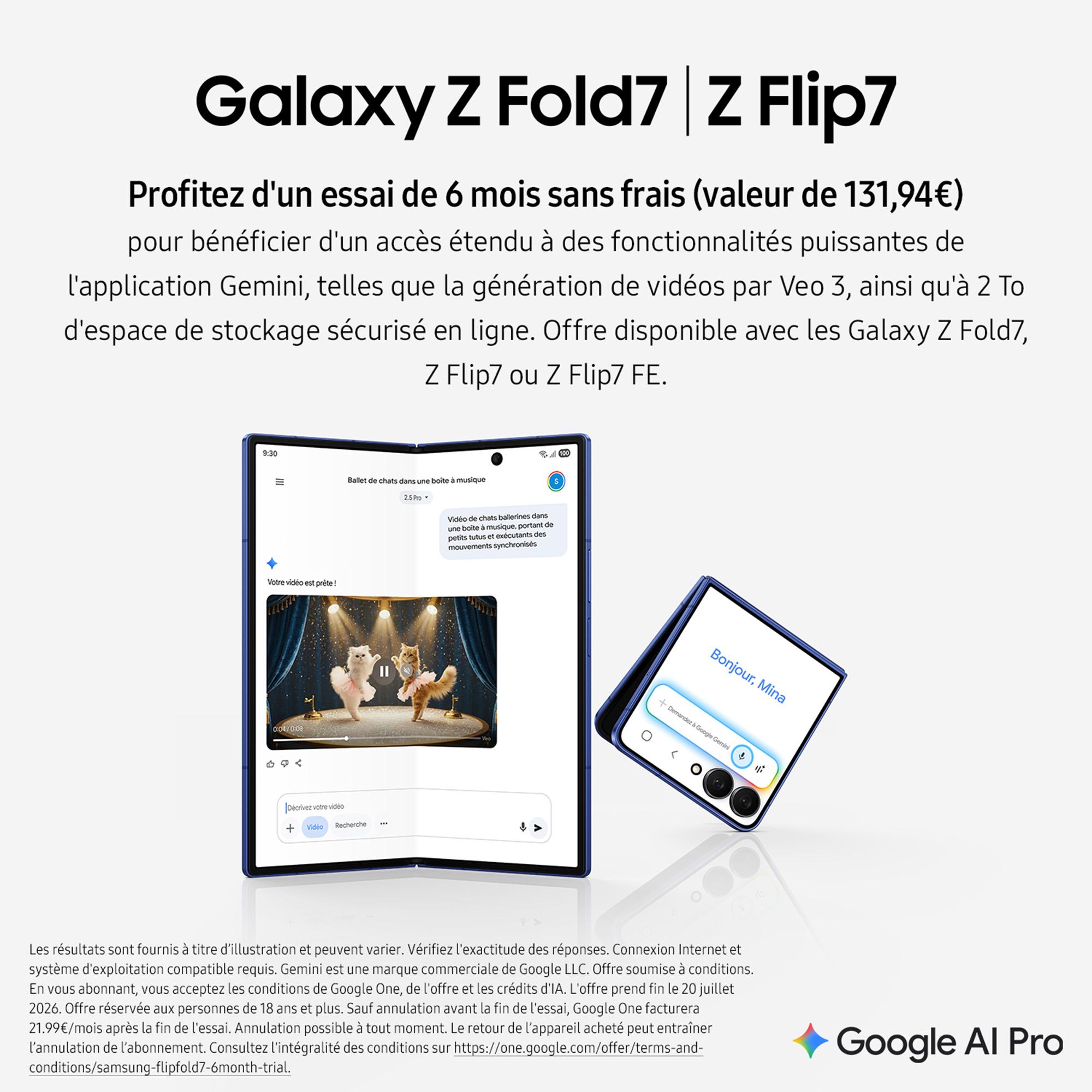 Voir la diapositive 3 : SAMSUNG Galaxy Z Fold7 256Go - Noir