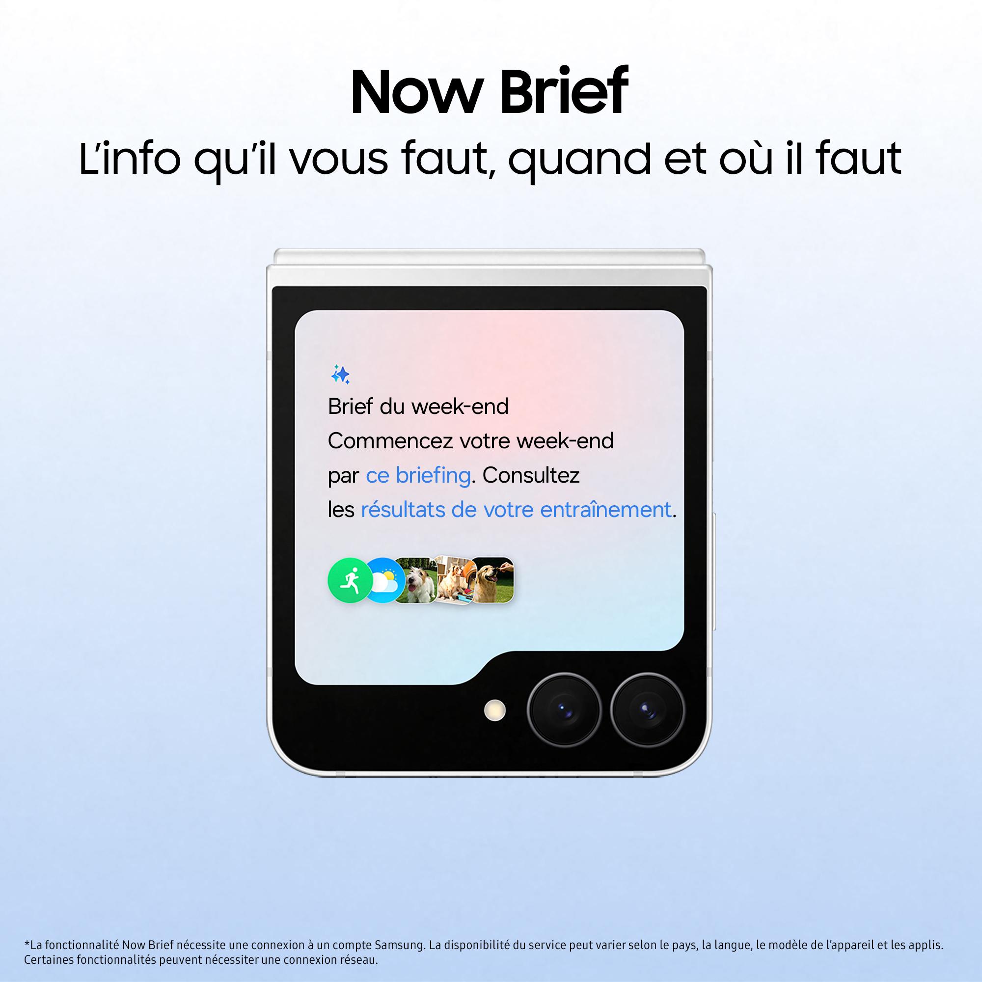 Voir la diapositive 5 : SAMSUNG Galaxy Z Flip7 FE 256Go - Blanc
