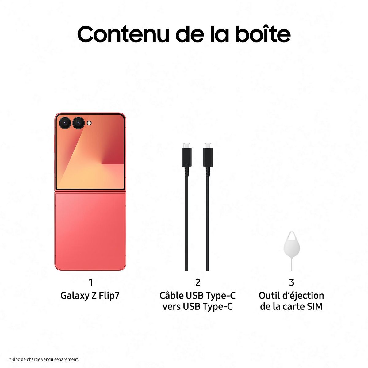 SAMSUNG Galaxy Z Flip7 512Go - Corail