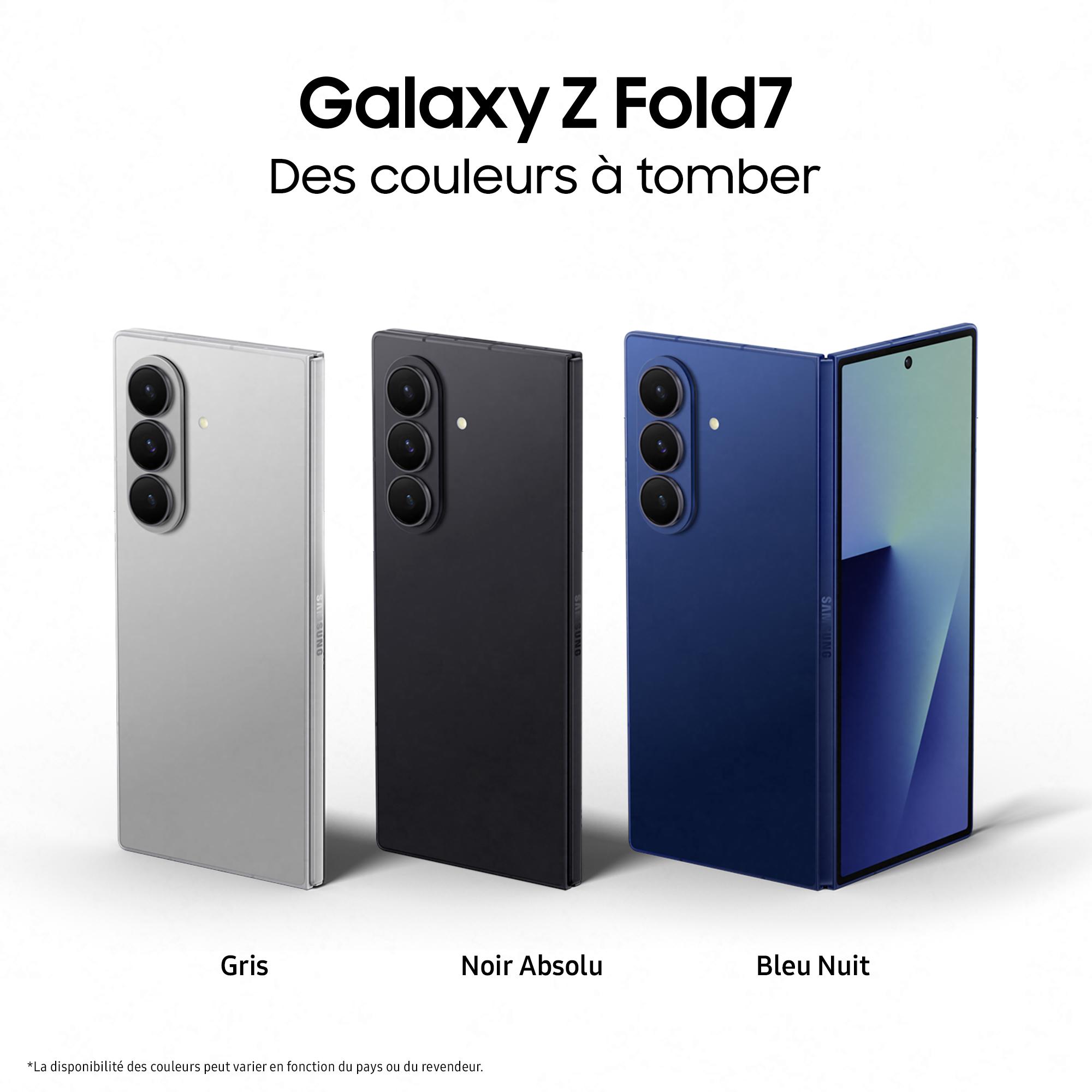 Voir la diapositive 3 : SAMSUNG Galaxy Z Fold7 512Go - Noir