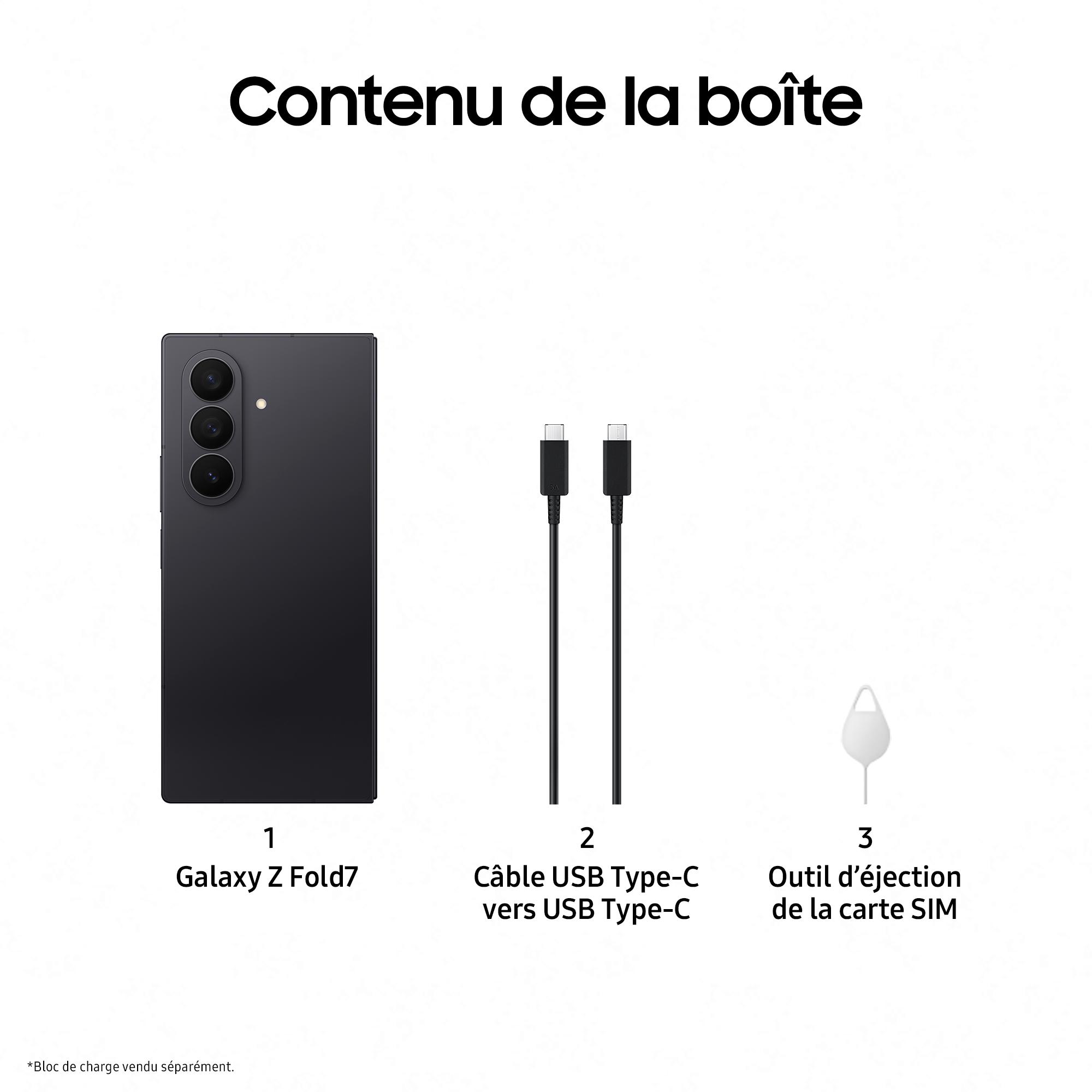 Voir la diapositive 9 : SAMSUNG Galaxy Z Fold7 512Go - Noir