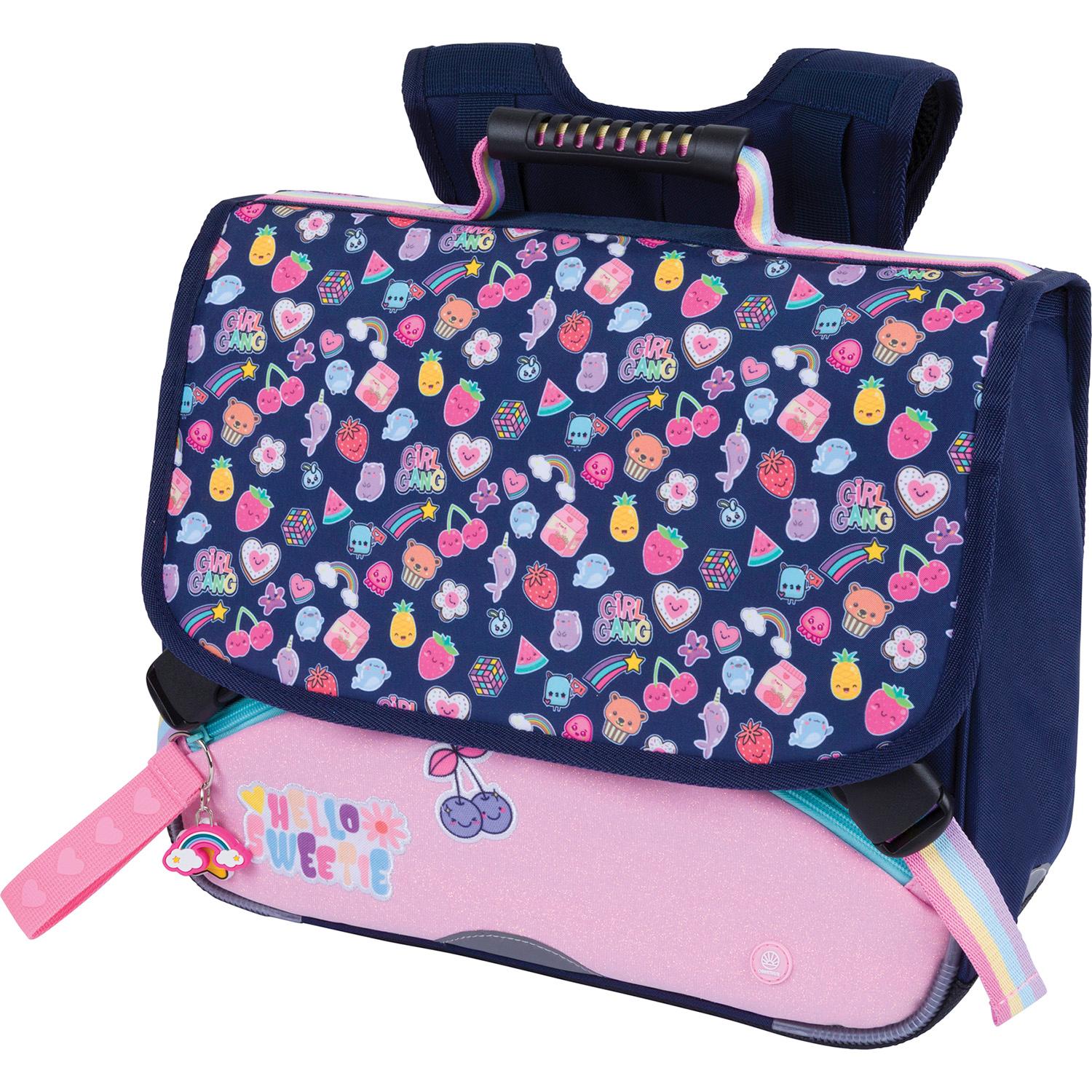 OBERTHUR Cartable Kawai Polyester 2 compartiments 38cm - Marine