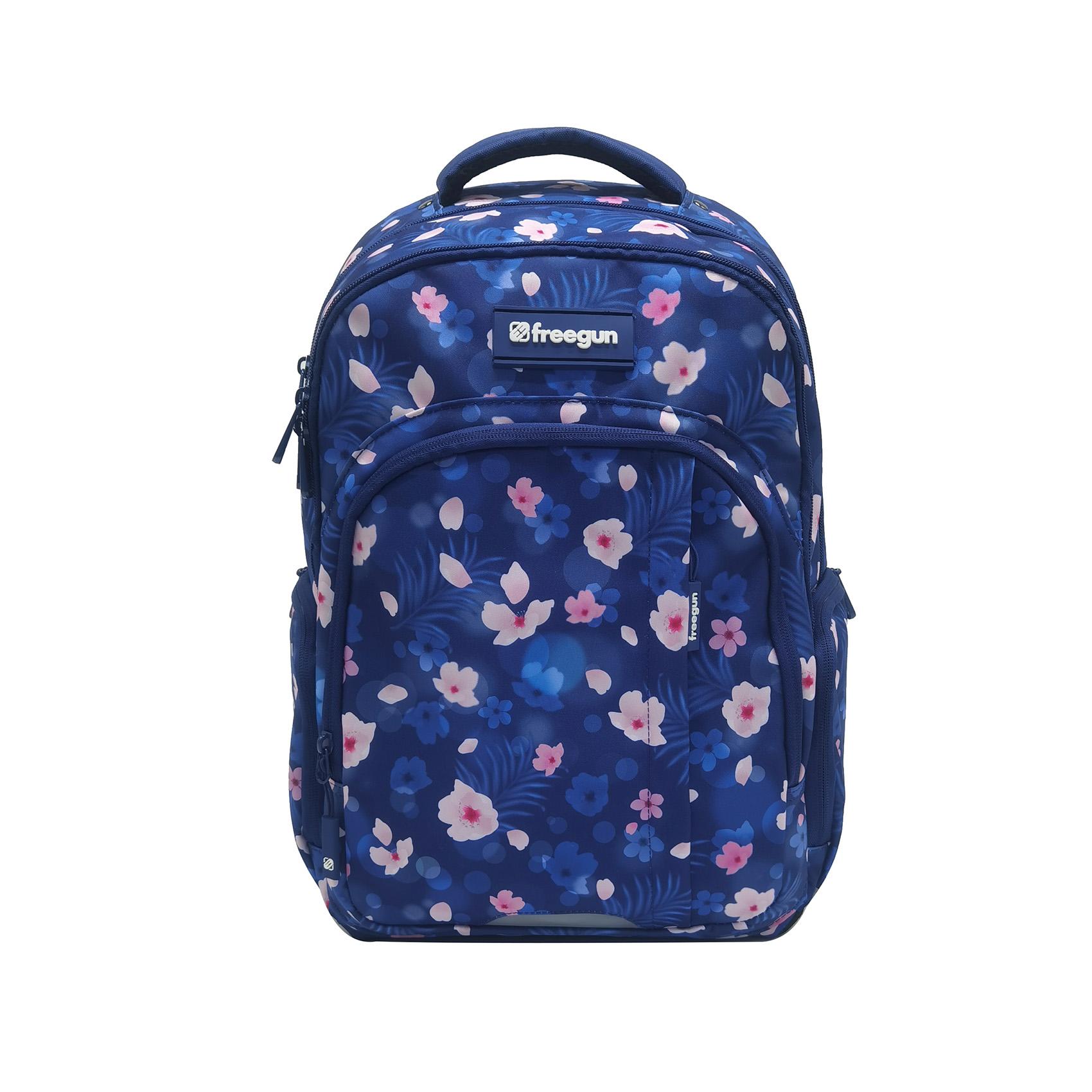TEXTISS Sac à Dos 2 compartiments Freegun Blue Flow